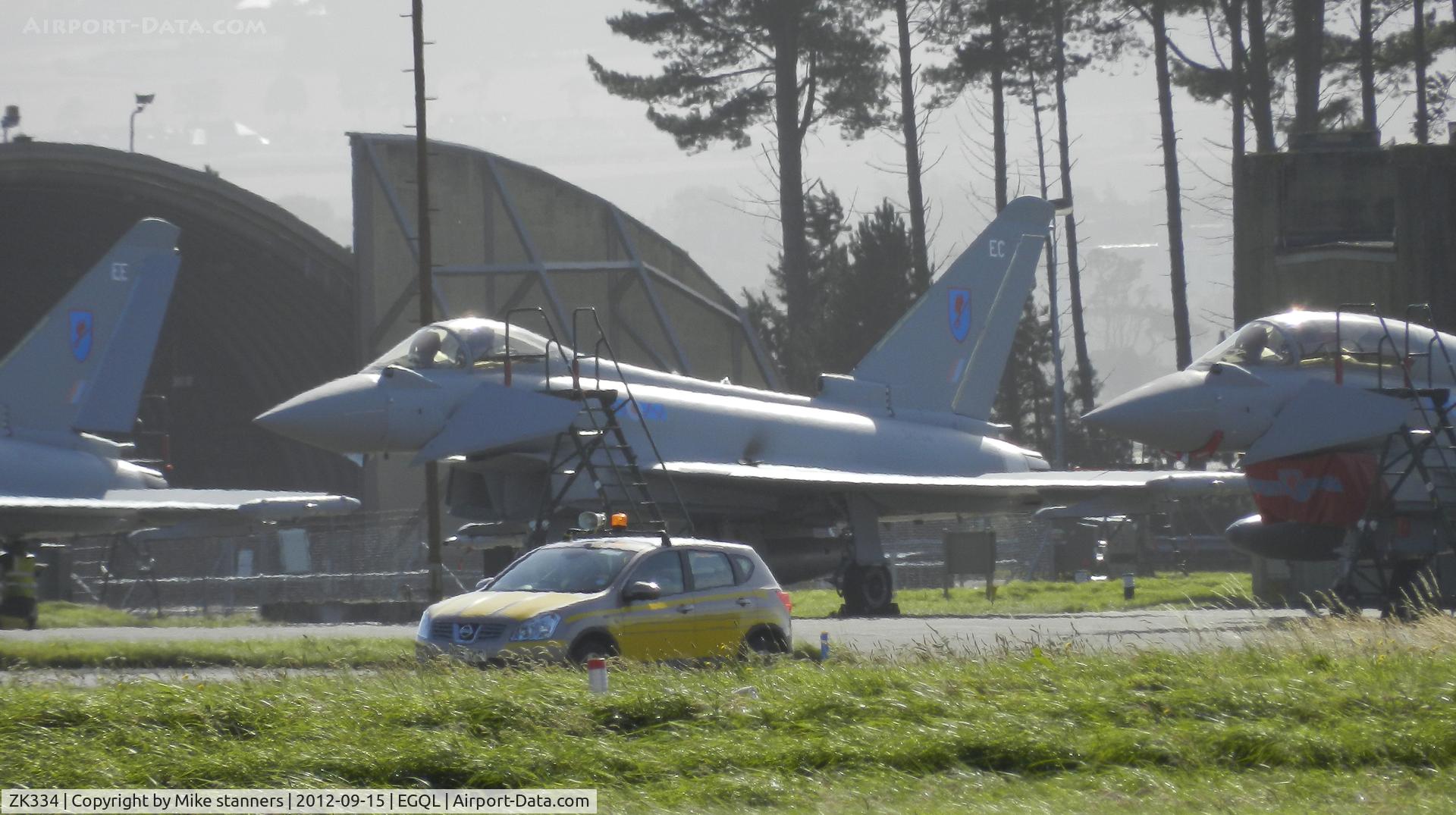 ZK334, 2012 Eurofighter EF-2000 Typhoon FGR.4 C/N BS095, 6SQN Typhoon on the flightline at Leuchars airshow