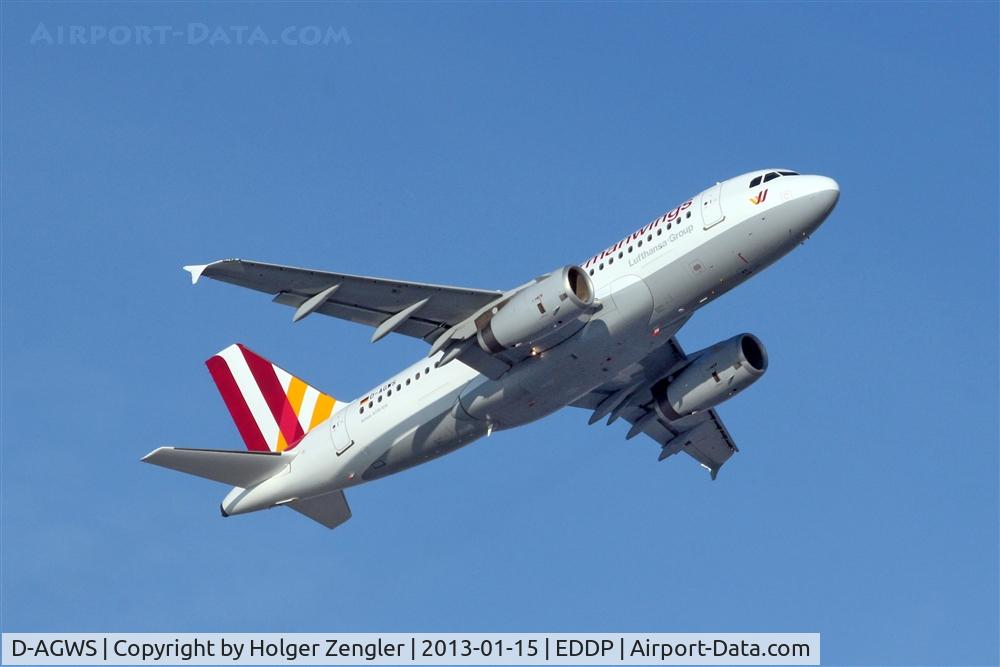 D-AGWS, 2012 Airbus A319-132 C/N 4998, STR shuttle is leaving LEJ.....