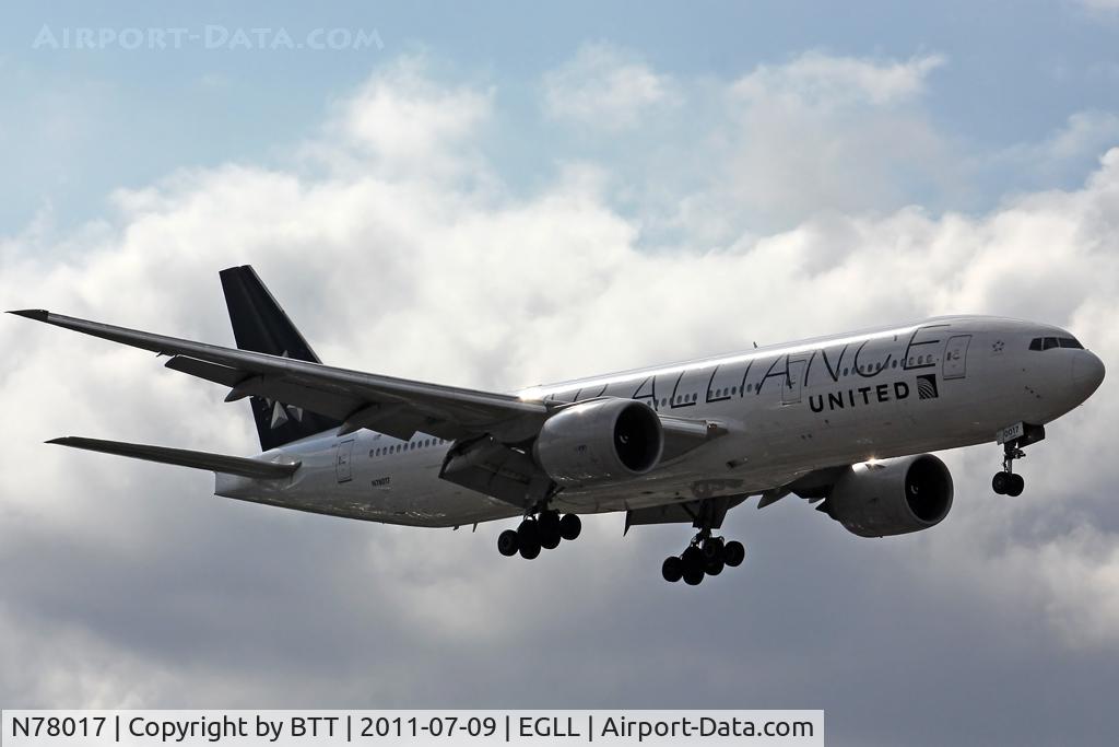 N78017, 2002 Boeing 777-224 (ER) C/N 31679, United Star Alliance