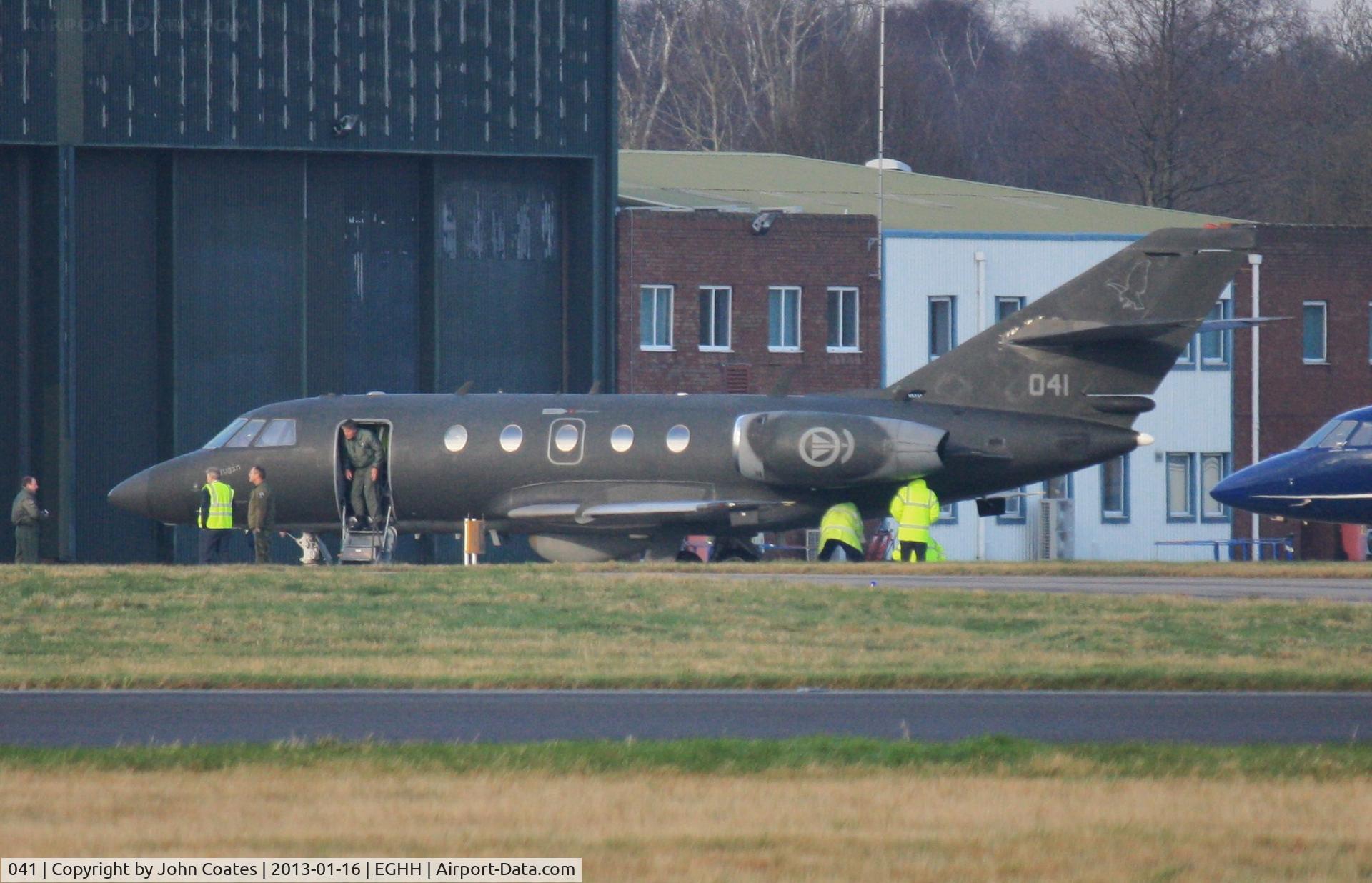 041, 1966 Dassault Falcon 20-5B/ECM C/N 041, Receiving attention at Cobham