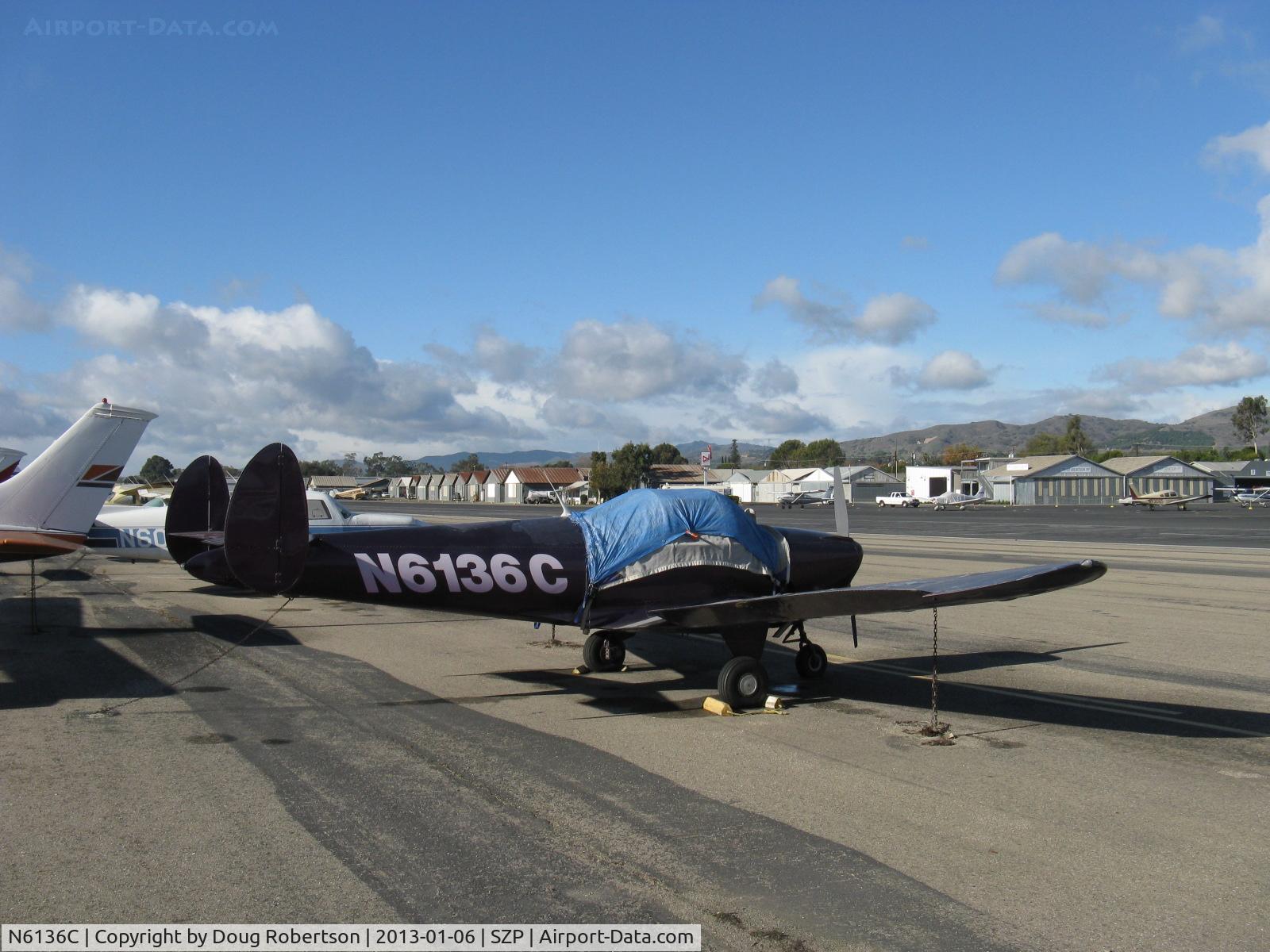 N6136C, 1956 Forney F-1 C/N 5607, 1956 Forney F-1 FORNAIRE AIRCOUPE, Continental C90-12, 95 Hp for takeoff