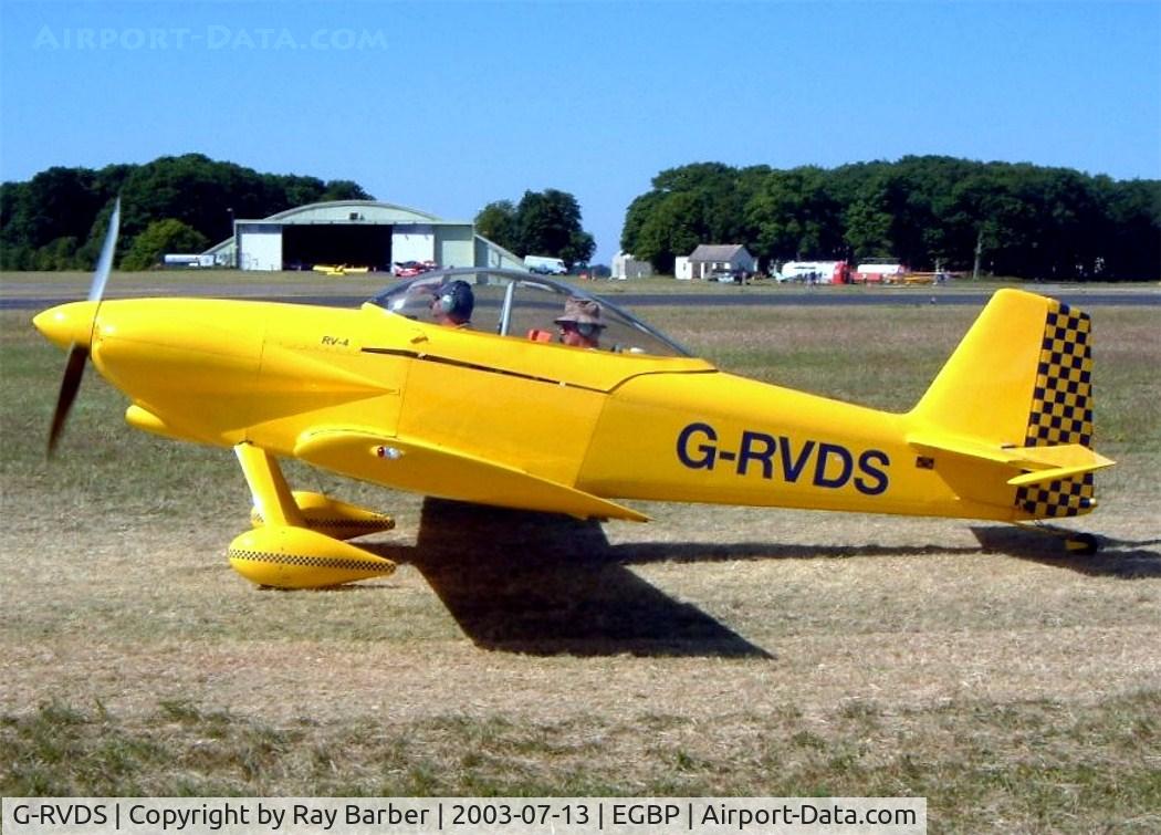 G-RVDS, 2003 Vans RV-4 C/N PFA 181-12270, Van's RV-4 [PFA 181-12270] Kemble~G 13/07/2003