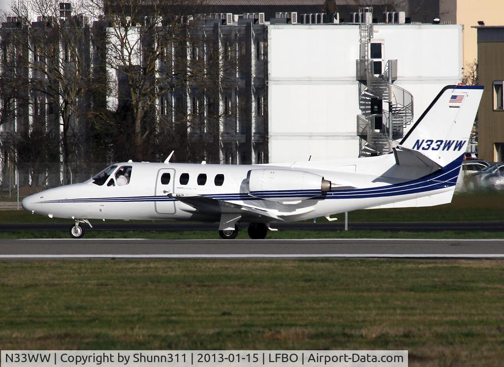 N33WW, 1978 Cessna 501 Citation I SP C/N 501-0065, Ready for take off rwy 32R