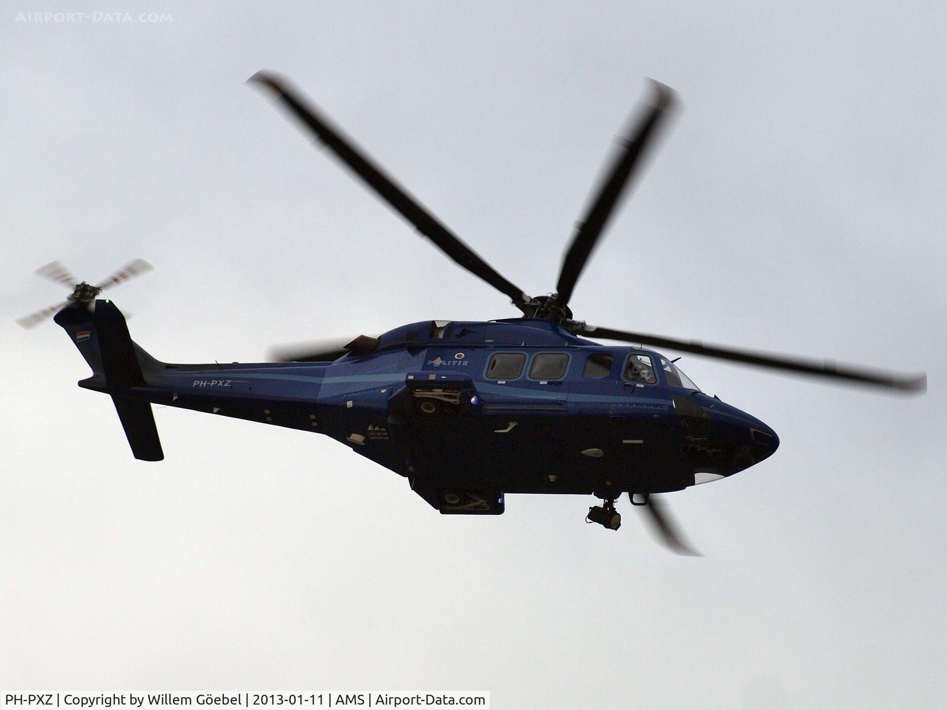 PH-PXZ, 2009 AgustaWestland AW-139 C/N 31250, Fly over on Schiphol Airport