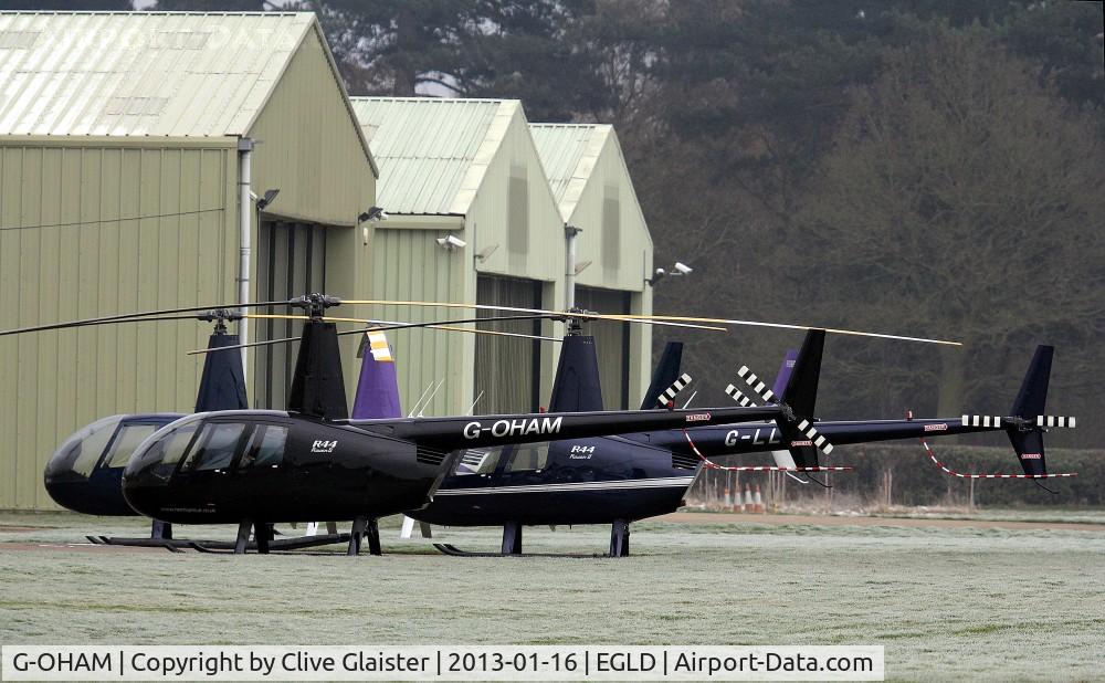 G-OHAM, 2005 Robinson R44 Raven II C/N 10743, Ex: G-CDJZ > G-GBEN > G-OHAM - Originally owned to, JTS Aviation Ltd in July 2005 as G-CDJZ and currently with, Hamsters Wheel Productions Ltd since July 2009 as G-OHAM.