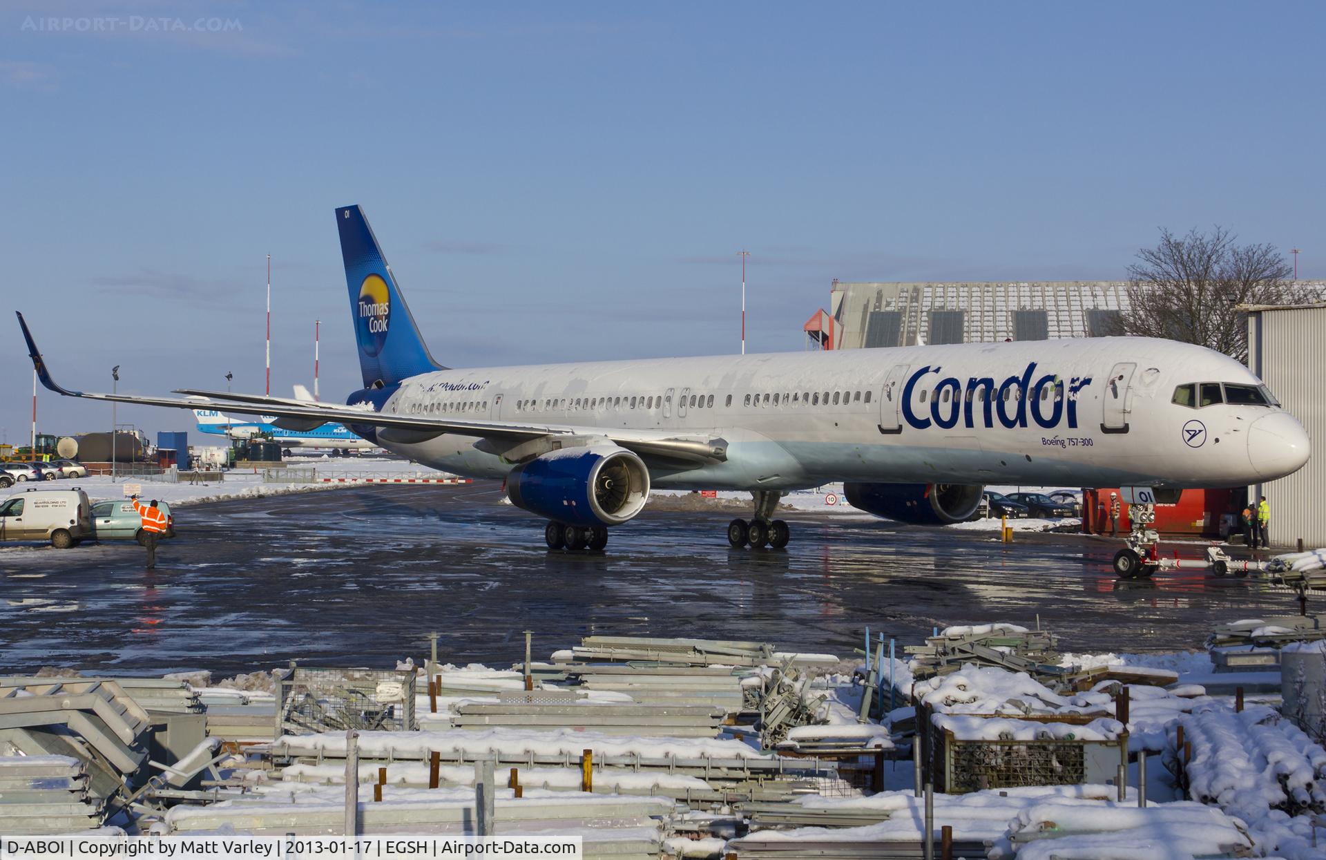 D-ABOI, 2000 Boeing 757-330 C/N 29018, Being pulled into Air Livery hangar 2
