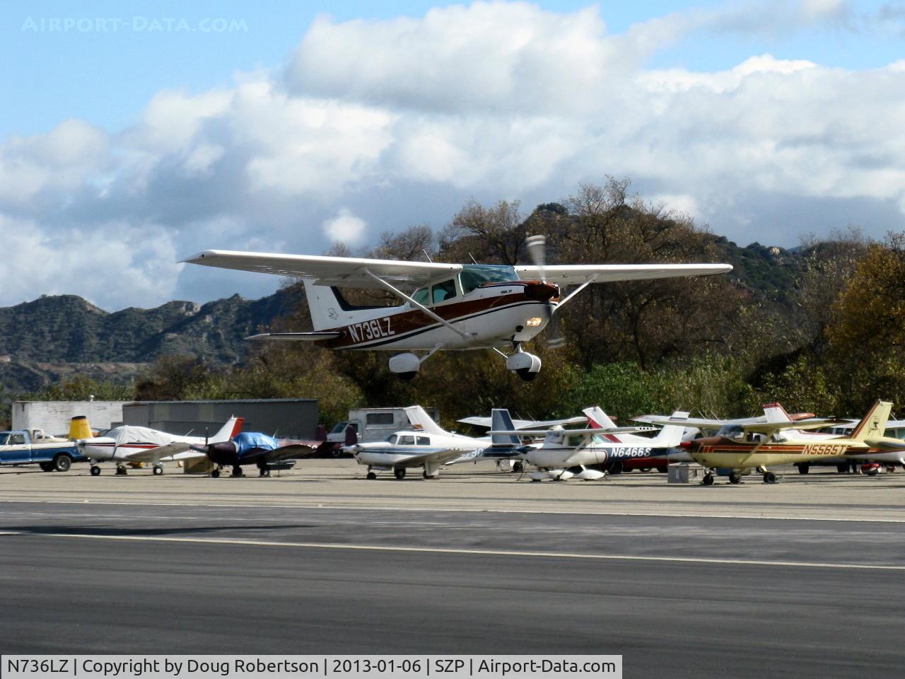 N736LZ, 1977 Cessna R172K Hawk XP C/N R1722624, 1977 Cessna R172K HAWK XP, Continental IO-360-K 195 Hp, CS prop, cowl flaps, cruise speed 131 kts 151 mph, takeoff climb in gusty crosswind