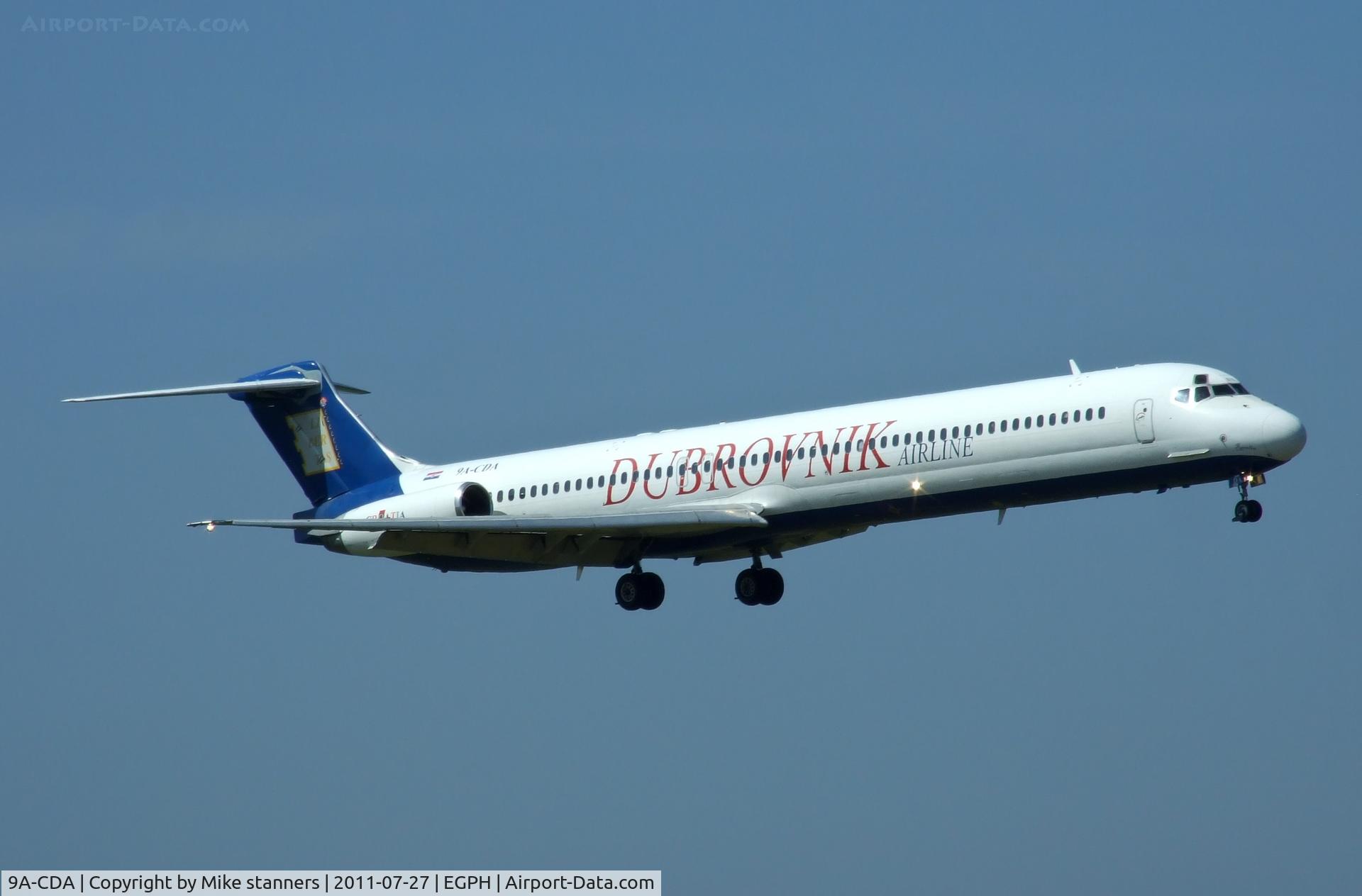 9A-CDA, 1987 McDonnell Douglas MD-83 (DC-9-83) C/N 49602, Dubrovnik Airway MD-83 On finals for runway 06