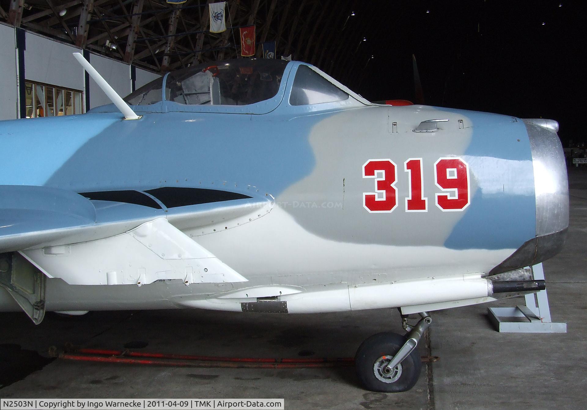 N2503N, 1961 PZL-Mielec Lim-5M (MiG-17) C/N 1F0319, WSK LIM-6 (Mikoyan i Gurevich MiG-17) FRESCO at the Tillamook Air Museum, Tillamook OR