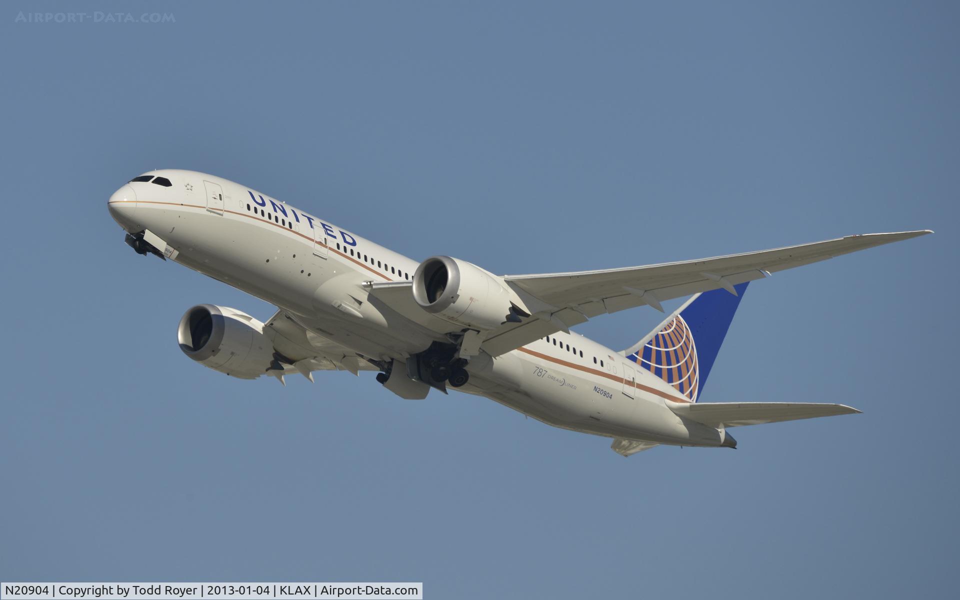N20904, 2012 Boeing 787-8 Dreamliner C/N 34824, Departing LAX