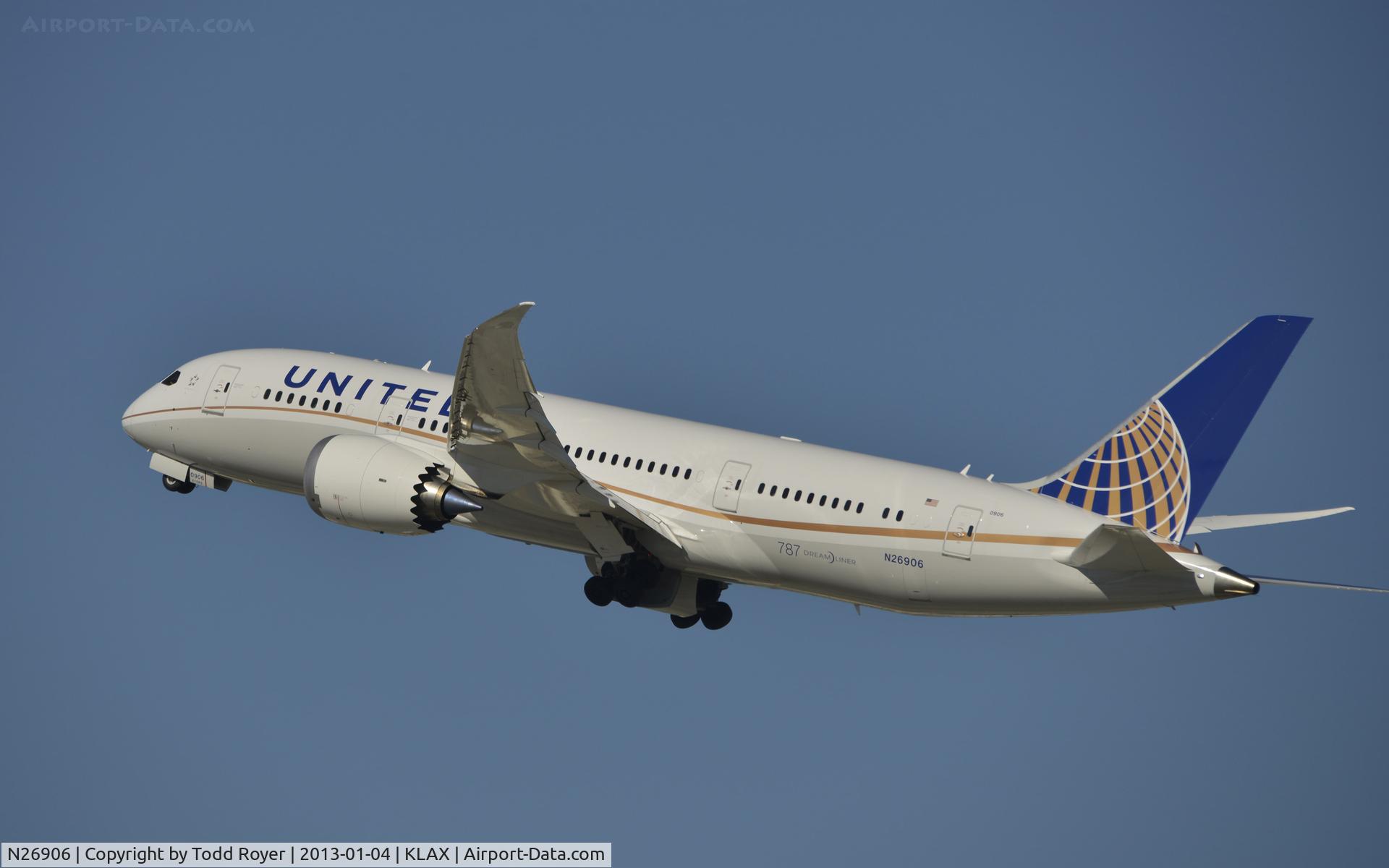 N26906, 2012 Boeing 787-8 Dreamliner C/N 34829, Departing LAX