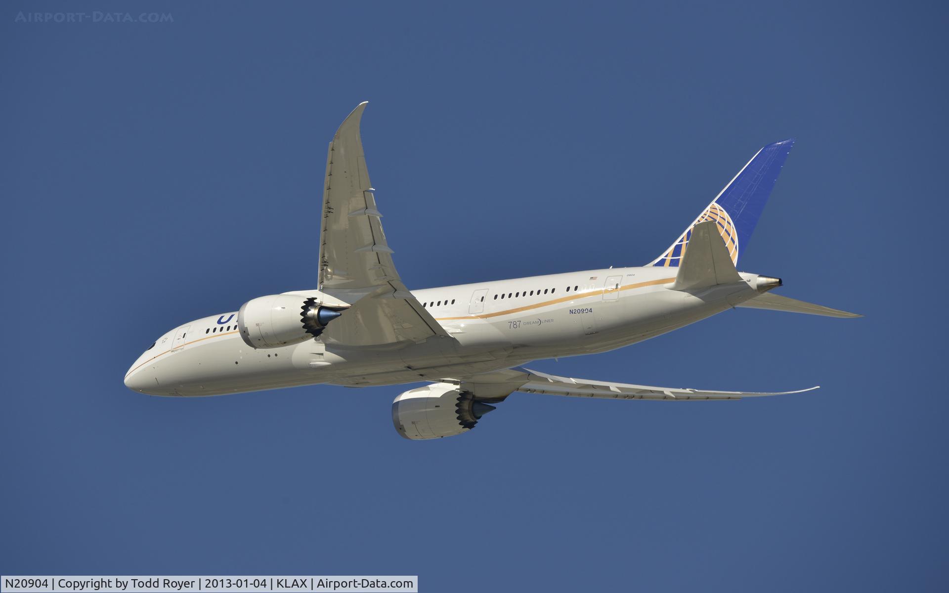 N20904, 2012 Boeing 787-8 Dreamliner C/N 34824, Departing LAX