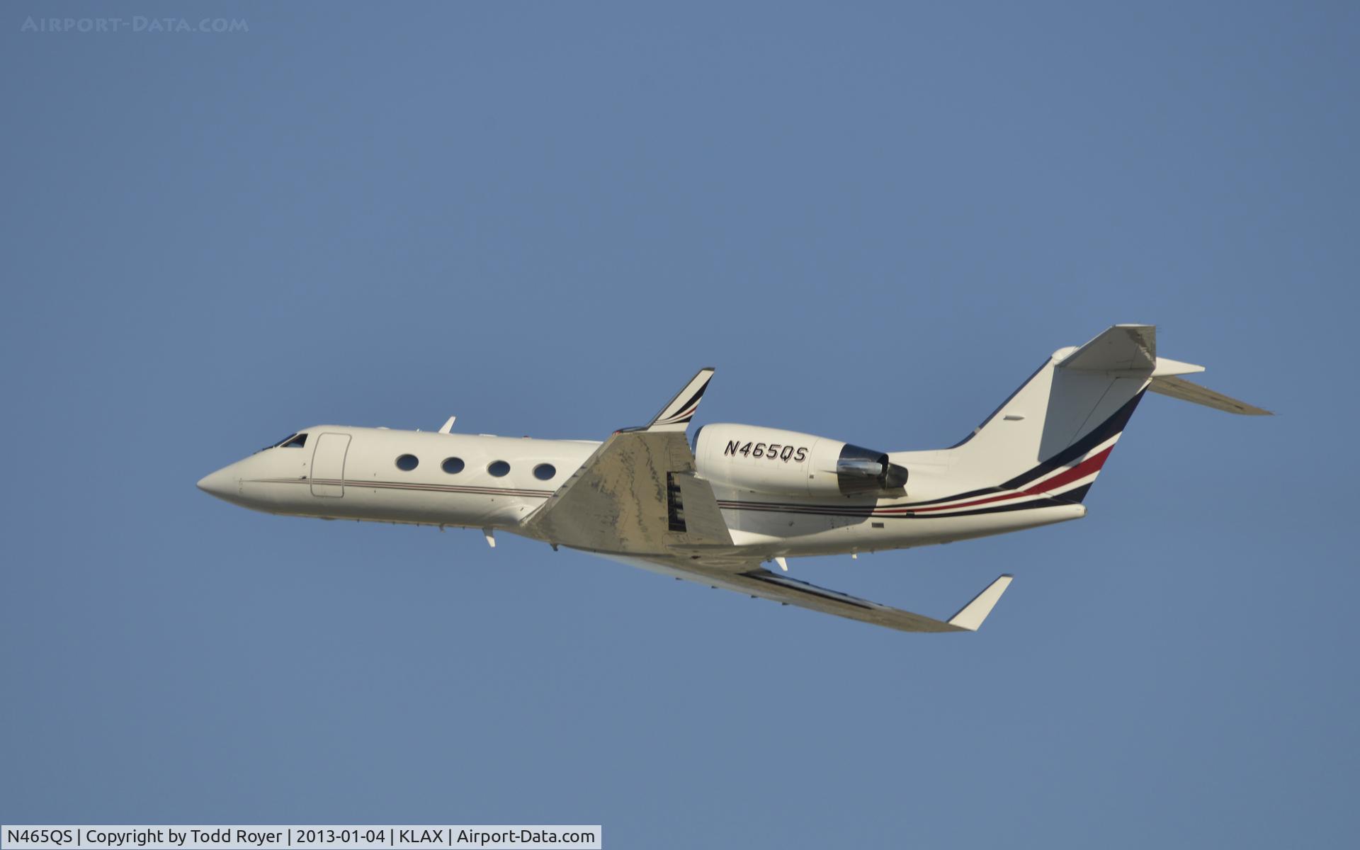 N465QS, 2001 Gulfstream Aerospace G-IV C/N 1463, Departing LAX