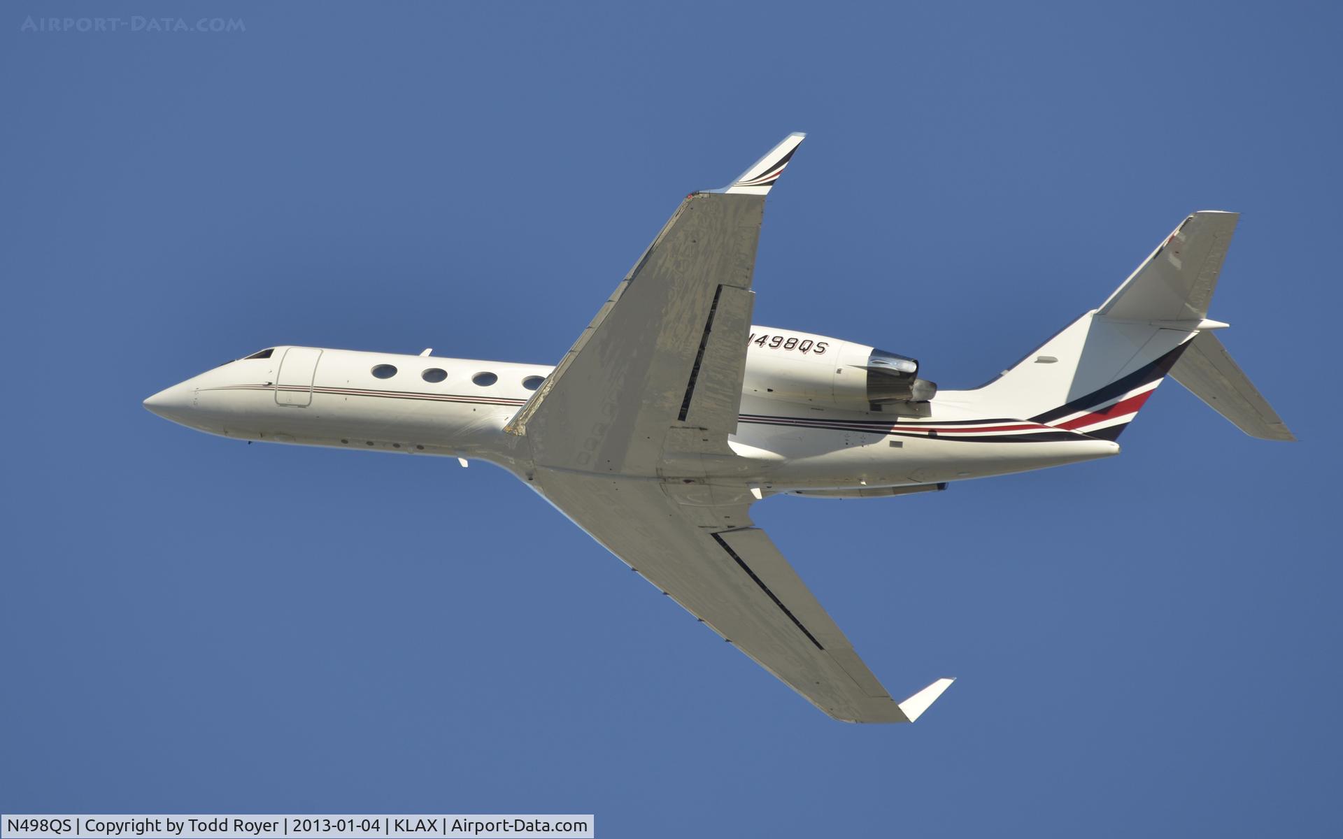 N498QS, 2000 Gulfstream Aerospace G-IV C/N 1398, Departing LAX