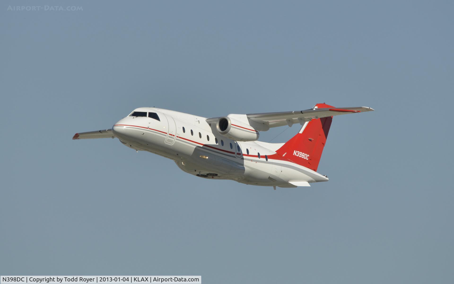 N398DC, 2002 Fairchild Dornier Do328-310JET C/N 3206, Departing LAX