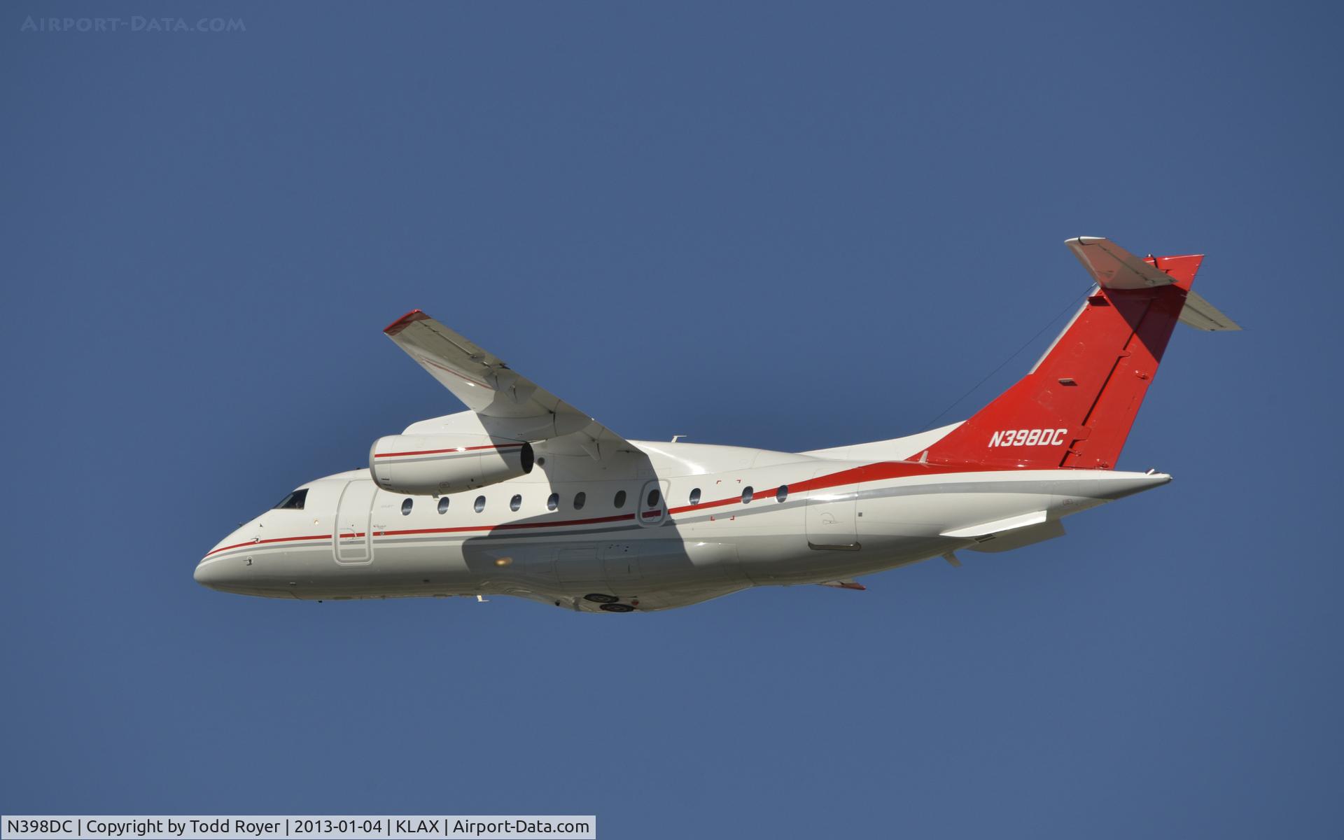 N398DC, 2002 Fairchild Dornier Do328-310JET C/N 3206, Departing LAX