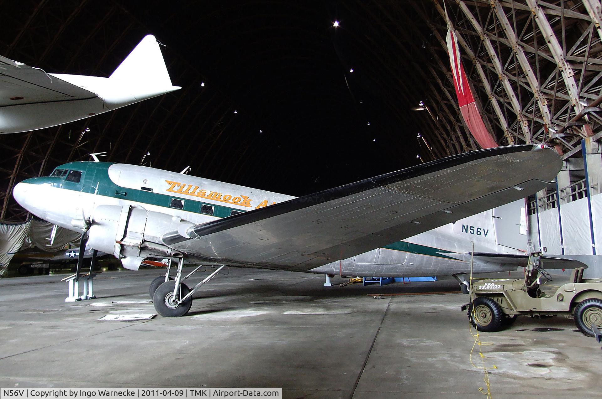 N56V, Douglas DC-3 C/N 33153, Douglas C-47B (DC-3) at the Tillamook Air Museum, Tillamook OR