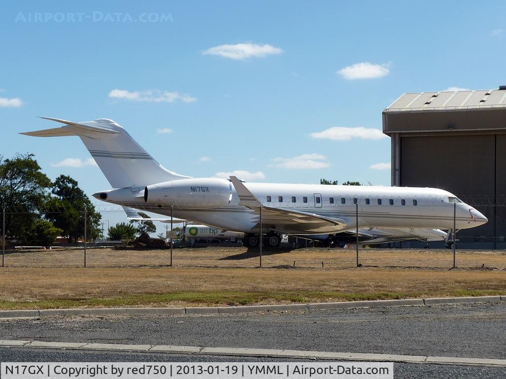 N17GX, 2000 Bombardier BD-700-1A10 Global Express C/N 9045, Global Express N17GX visiting YMML