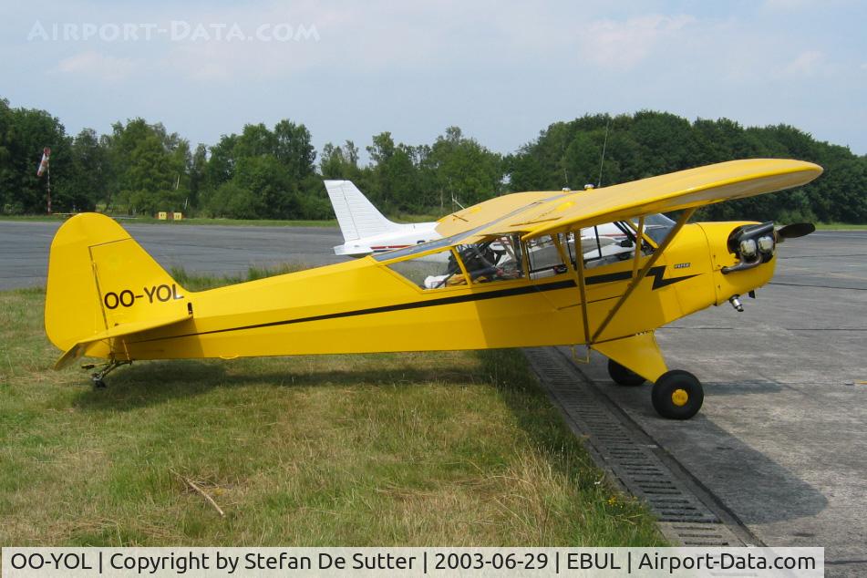 OO-YOL, 1944 Piper L-4H Grasshopper (J3C-65D) C/N 12949, Parked at Vliegclub Ursel.