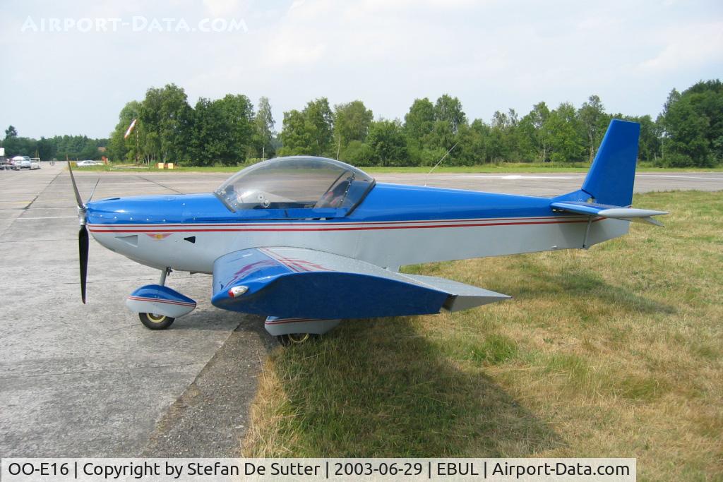 OO-E16, 2003 Zenith CH-601 XL Zodiac C/N 6-9415, Parked at Vliegclub Ursel.