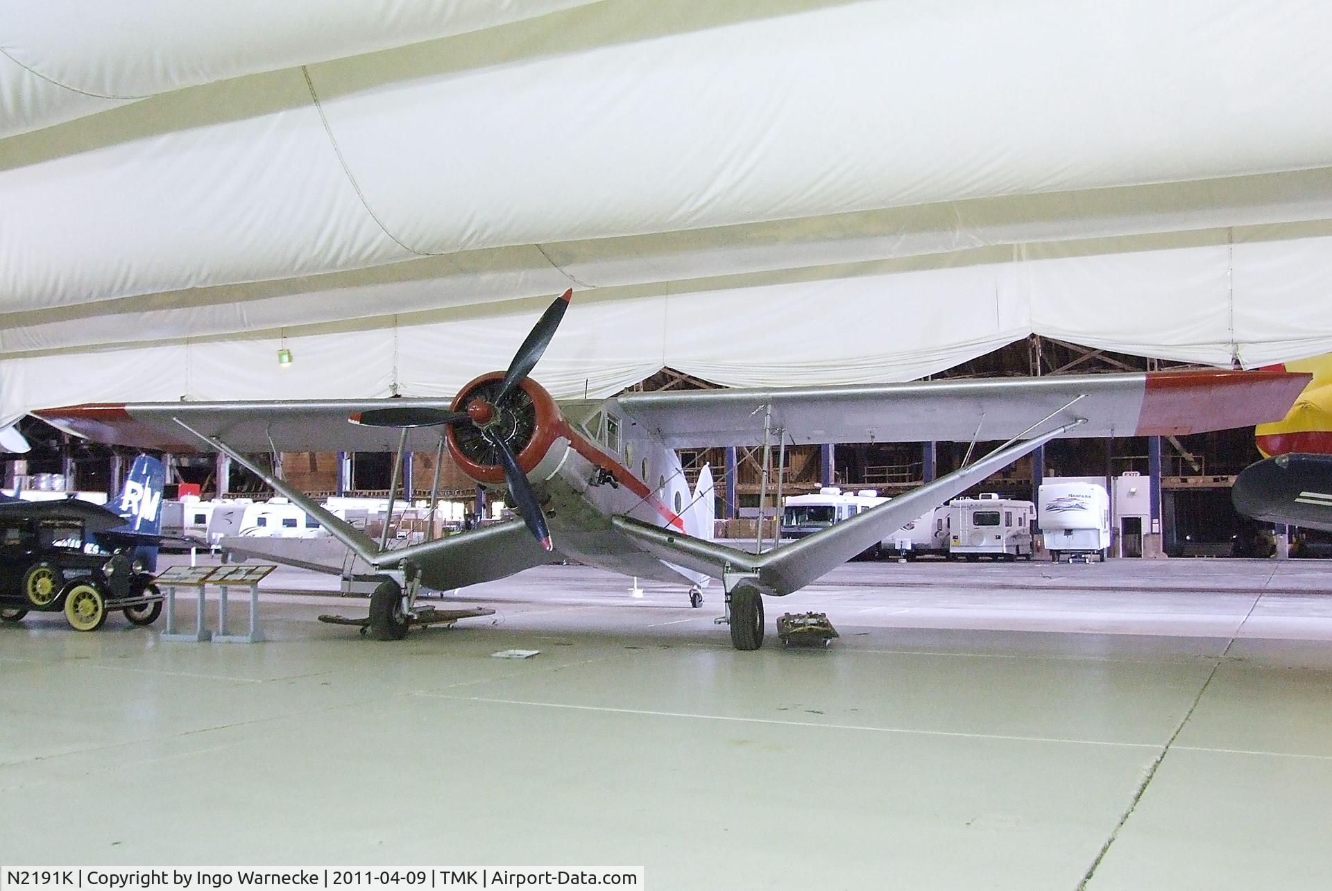 N2191K, 1935 Bellanca Aircruiser 66-75 C/N 721, Bellanca Aircruiser 66-75 at the Tillamook Air Museum, Tillamook OR