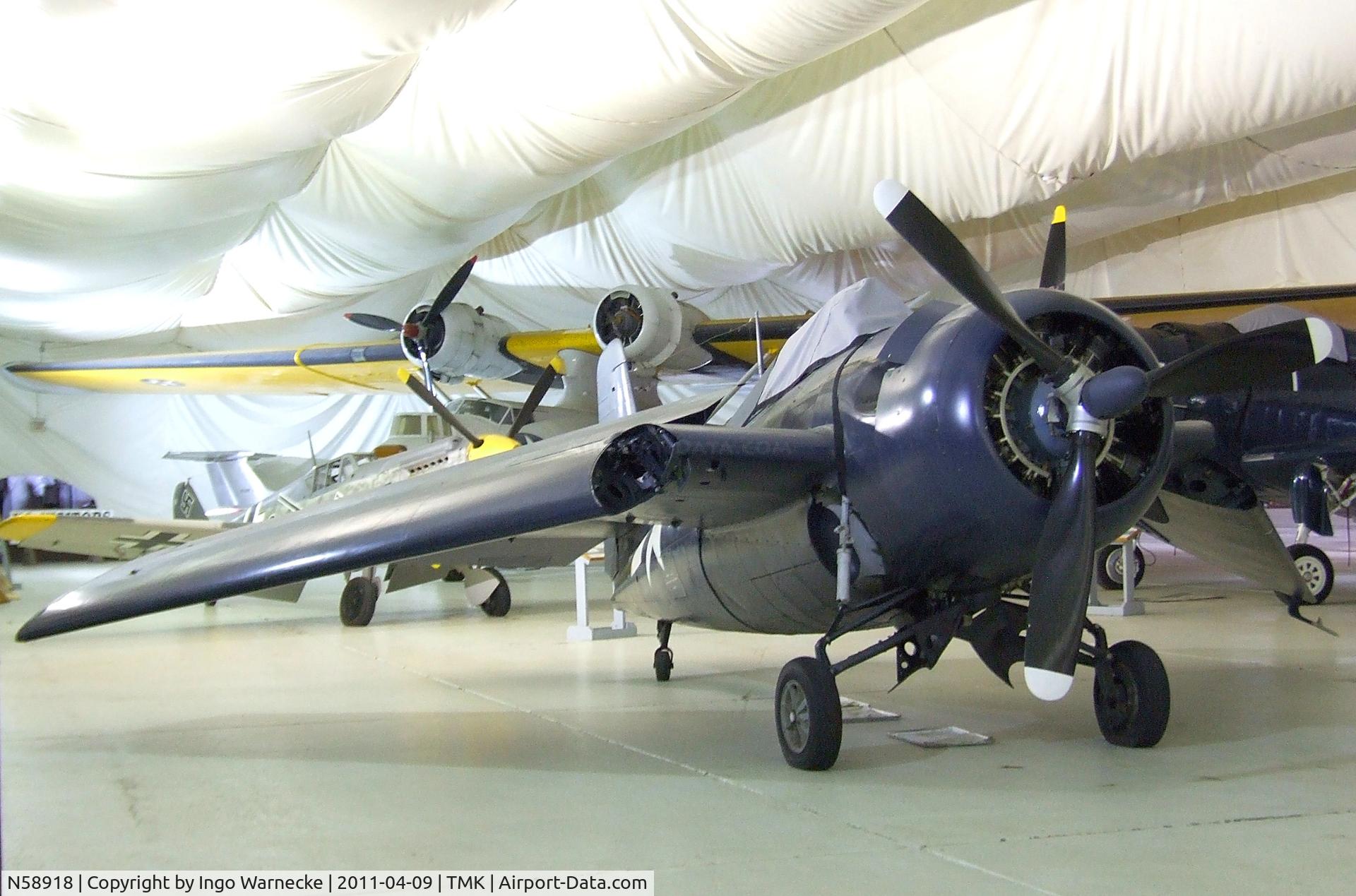 N58918, 1945 General Motors (Grumman) FM-2 Wildcat C/N 5812, Grumman (General Motors) FM-2 (F4F) Wildcat at the Tillamook Air Museum, Tillamook OR