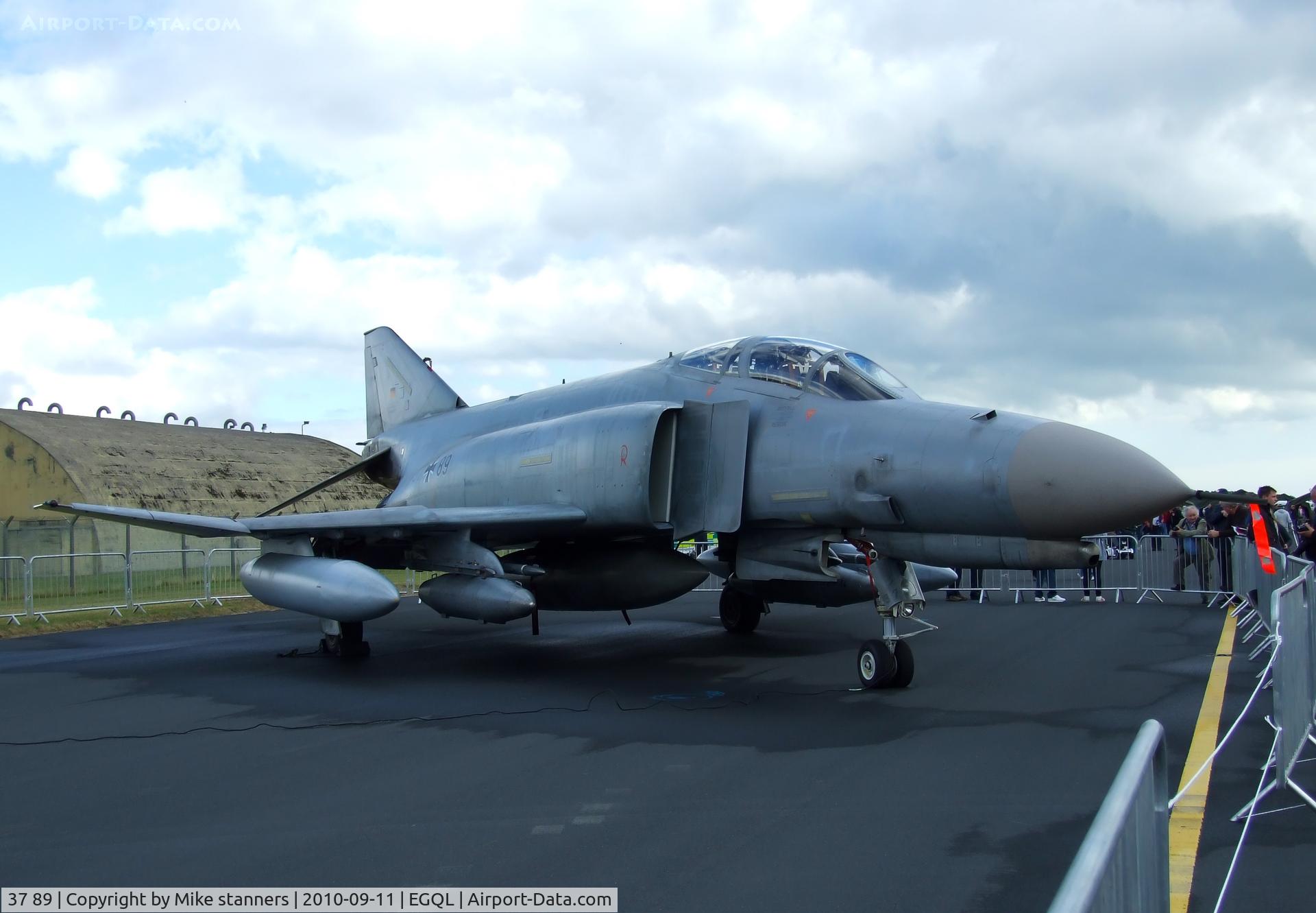 37 89, 1972 McDonnell Douglas F-4F Phantom II C/N 4572, JG-71 F-4F Phantom in the static display at Leuchars airshow 2010 ,seen here carrying a centreline 600gal tank,2x MXU-648 Bag pods
& 2x 370 gal wing tanks