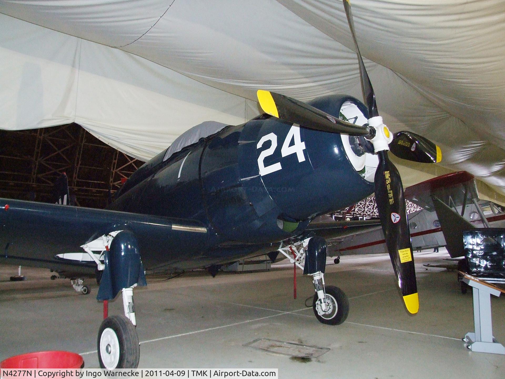 N4277N, 1952 Douglas AD-4W Skyraider C/N 7850, Douglas AD-4W Skyraider at the Tillamook Air Museum, Tillamook OR