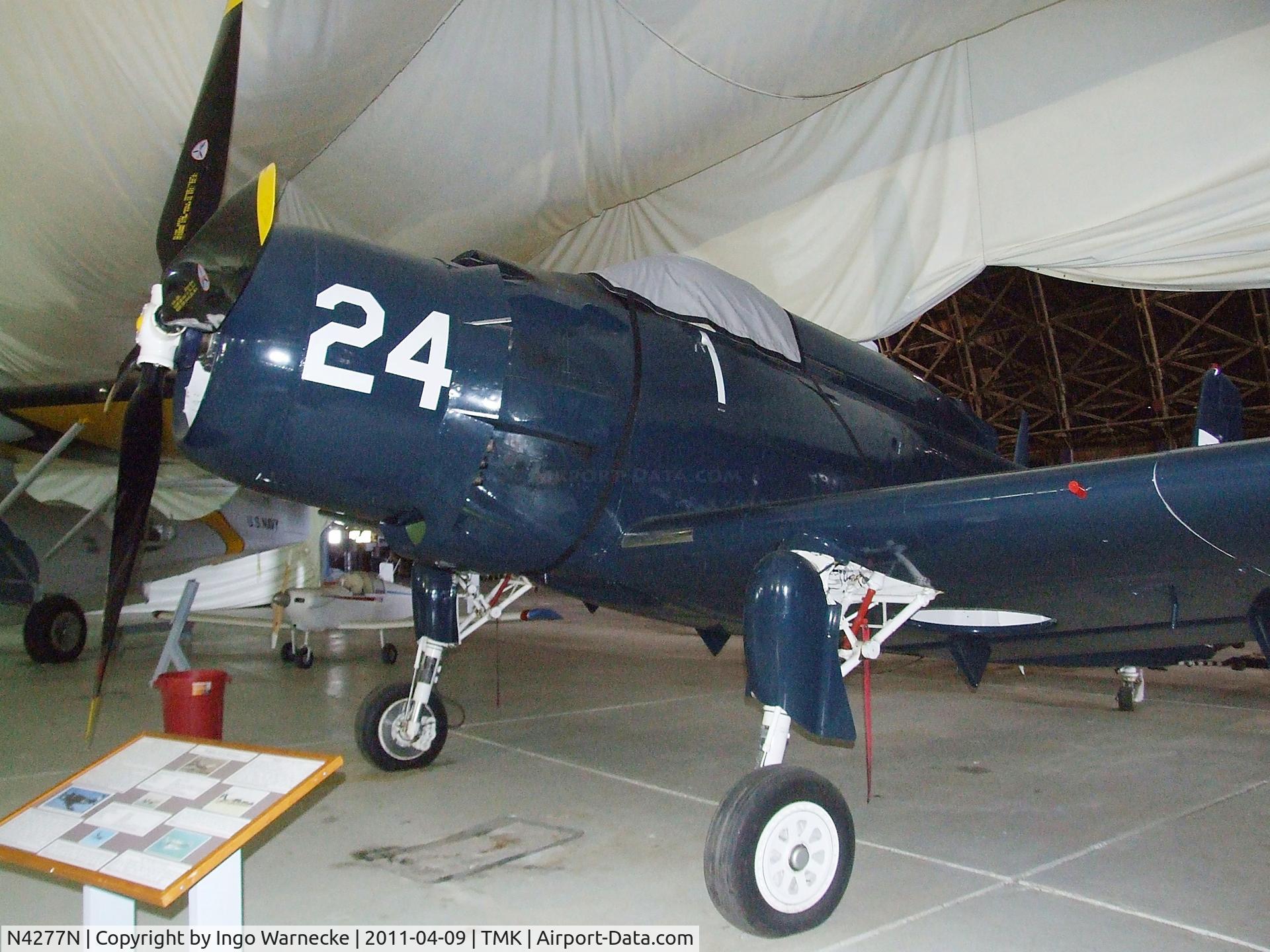 N4277N, 1952 Douglas AD-4W Skyraider C/N 7850, Douglas AD-4W Skyraider at the Tillamook Air Museum, Tillamook OR