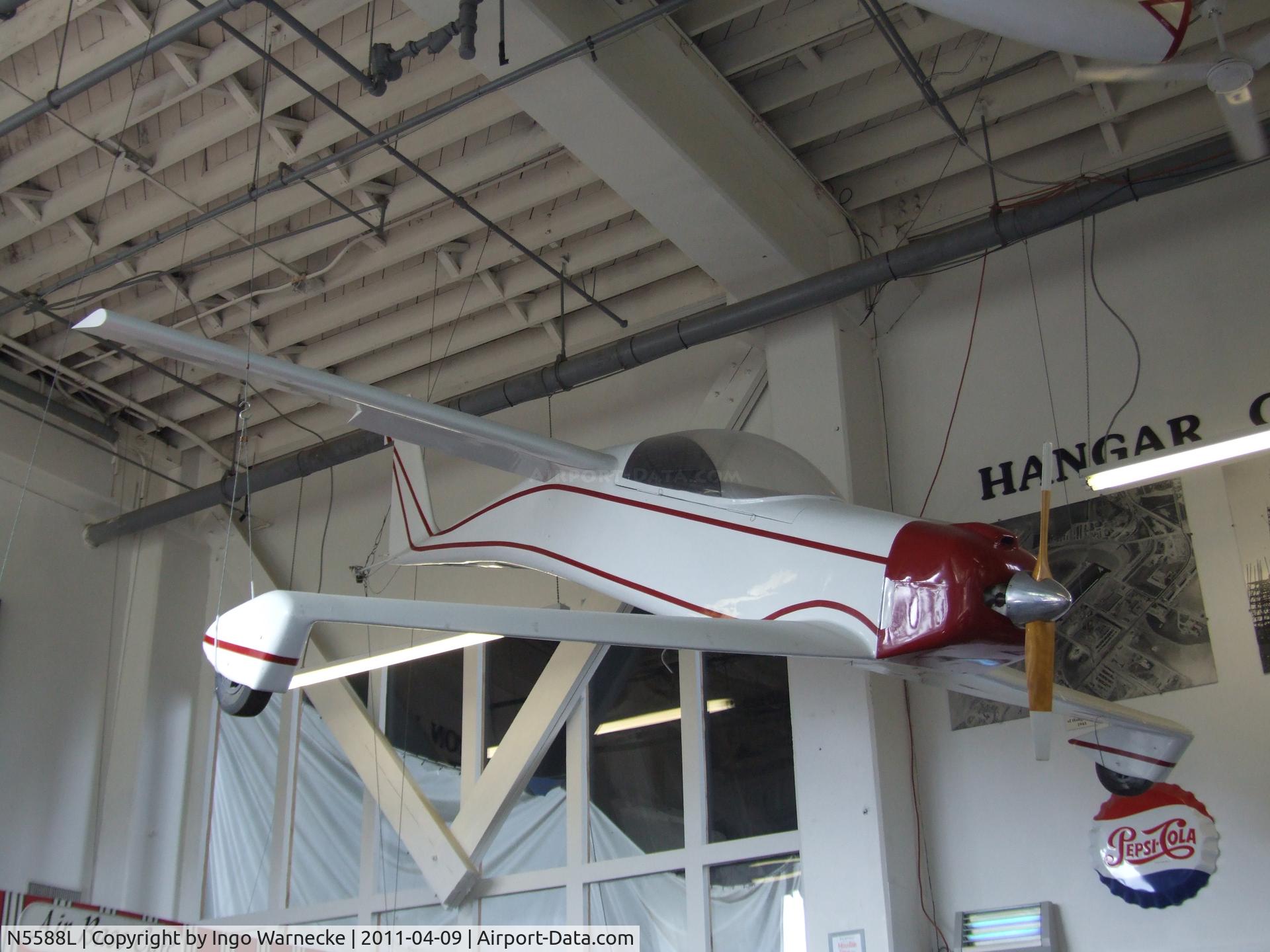 N5588L, 1980 QAC Quickie C/N DL1, Rutan (Donald J Larson) Quickie at the Tillamook Air Museum, Tillamook OR