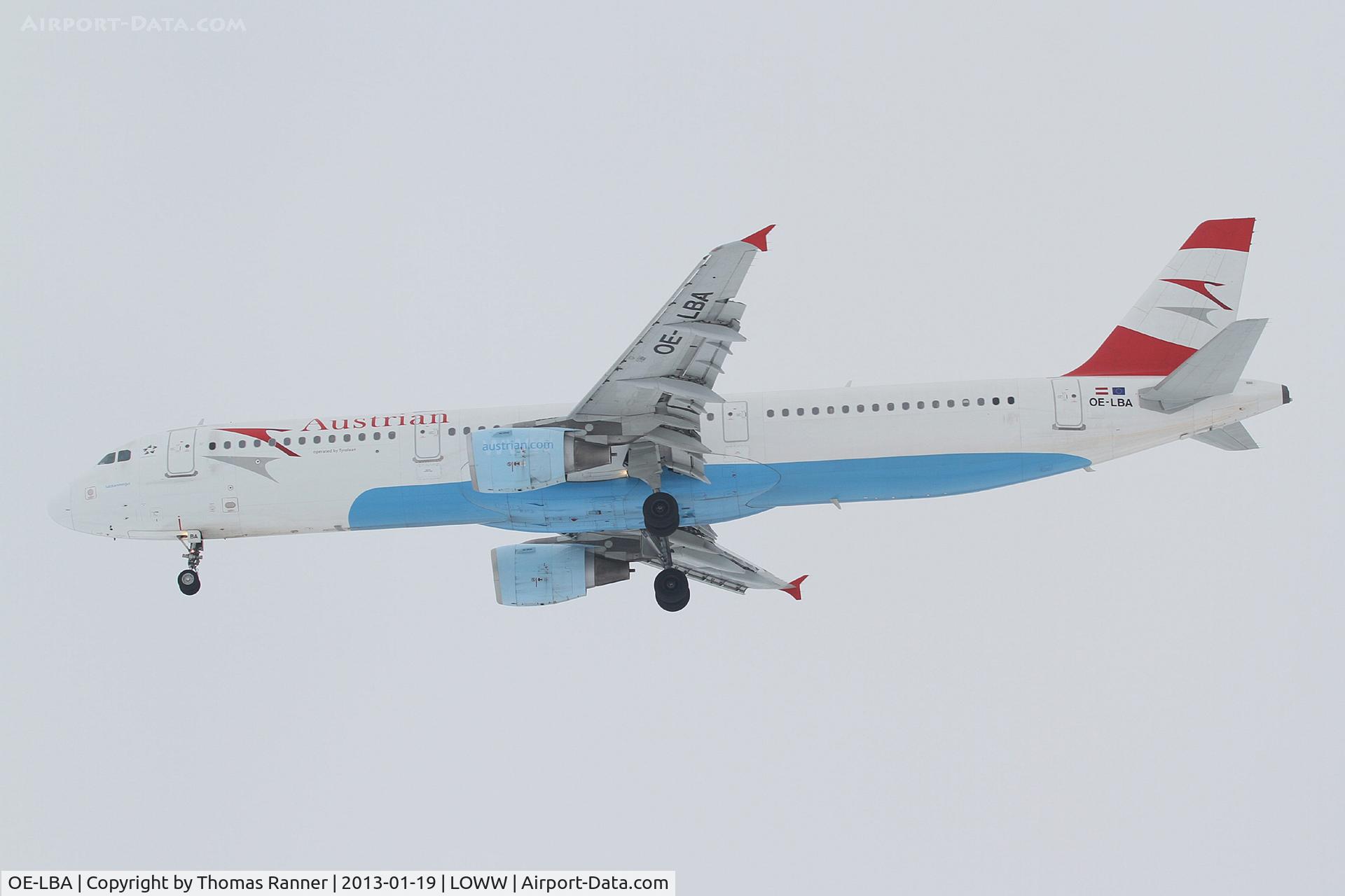 OE-LBA, 1995 Airbus A321-111 C/N 552, Austrian Airlines Airbus A321