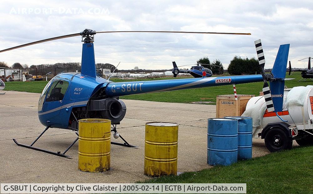 G-SBUT, 1997 Robinson R22 Beta C/N 2739, Ex: G-BXMT > G-SBUT - Originally owned to, Southwest Helicharter Ltd in October 1997 as G-BXMT and currently with, Heli Air Ltd since November 2004 as G-SBUT. De-registered as cancelled by the CAA June 2009.