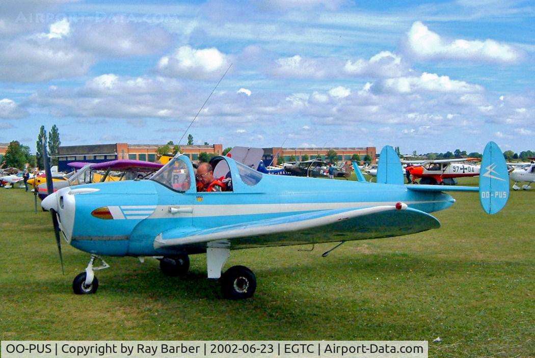 OO-PUS, 1947 Erco 415D Ercoupe C/N 4577, Erco 415CD Ercoupe [4577] Cranfield~G 23/06/2002