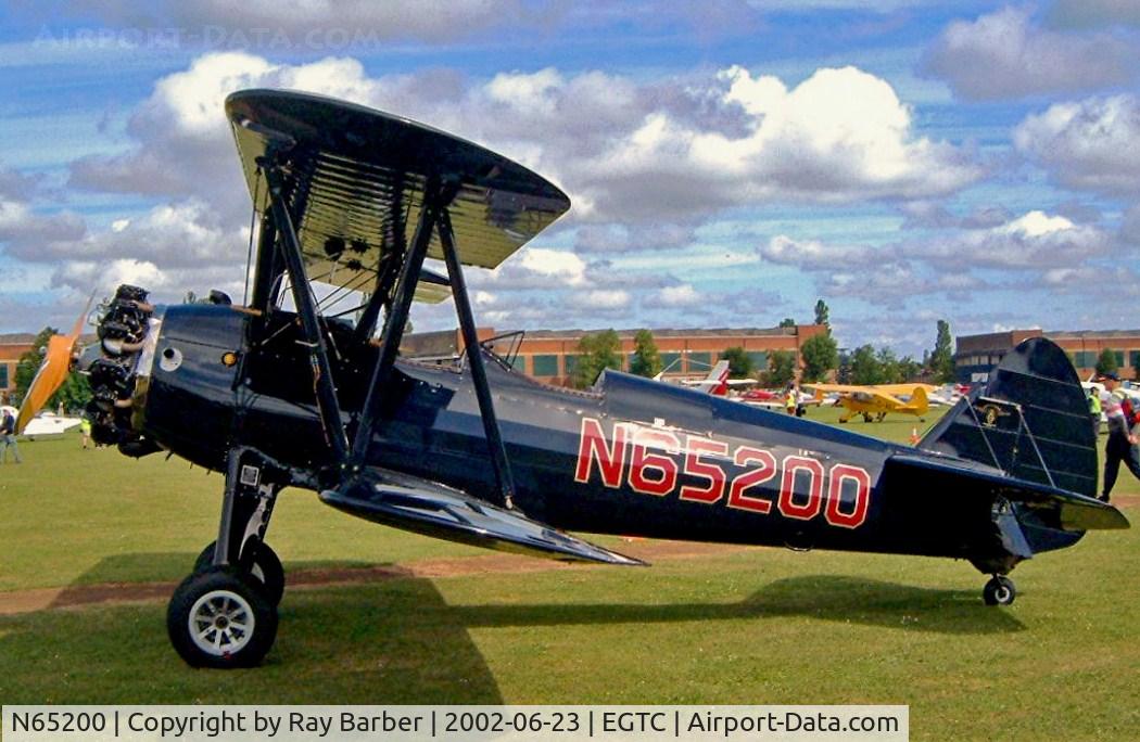 N65200, 1941 Boeing A75N1(PT17) C/N 75-3817, Boeing Stearman PT-27 Kaydet [75-3817] Cranfield~G 23/06/2002