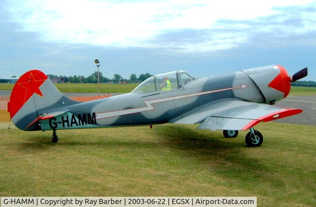 G-HAMM, 1983 Yakovlev Yak-50 C/N 832409, Yakovlev Yak-50 [832409] North Weald~G 22/06/2003