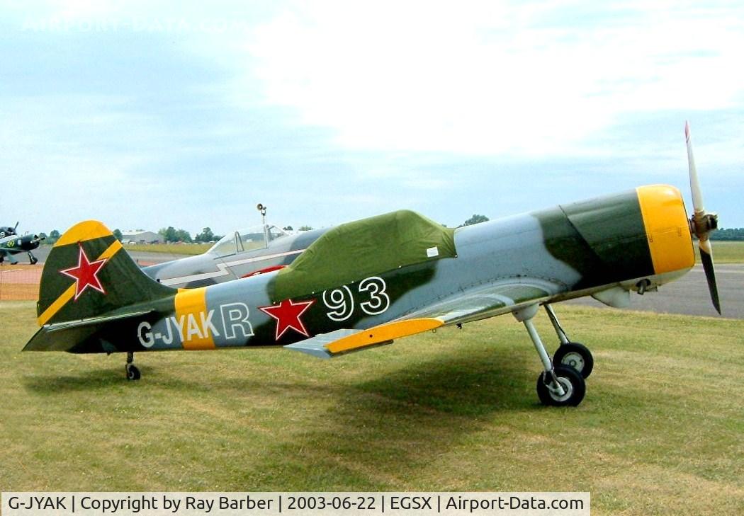 G-JYAK, 1985 Yakovlev Yak-50 C/N 853001, Yakovlev Yak-50 [853001] North Weald~G 22/06/2003