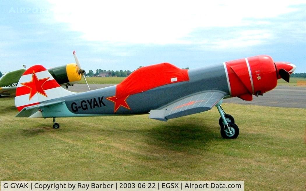 G-GYAK, 1985 Yakovlev Yak-50 C/N 852905, Yakovlev Yak-50 [825905] North Weald~G 22/06/2003