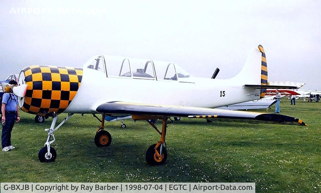 G-BXJB, 1987 Bacau Yak-52 C/N 877403, Yakovlev Yak-52 [877403] Cranfield~G 04/07/1998