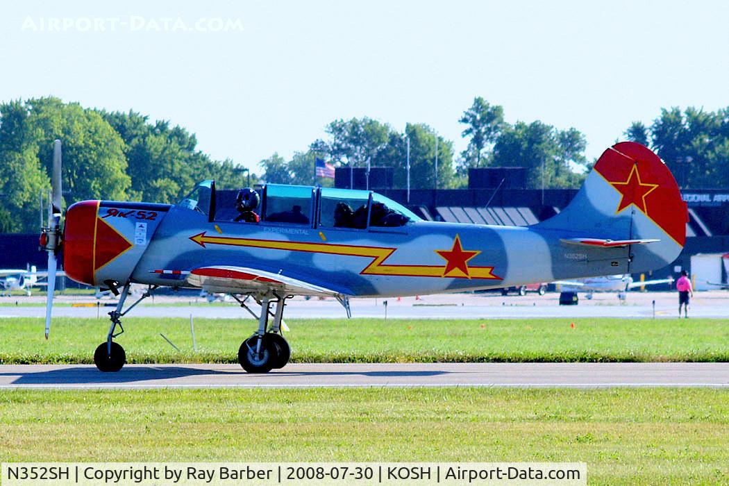 N352SH, 1985 Yakovlev (Aerostar) Yak-52 C/N 855704, Yakovlev Yak-52 [855704] Oshkosh-Wittman Regional Airport~N 30/07/2008