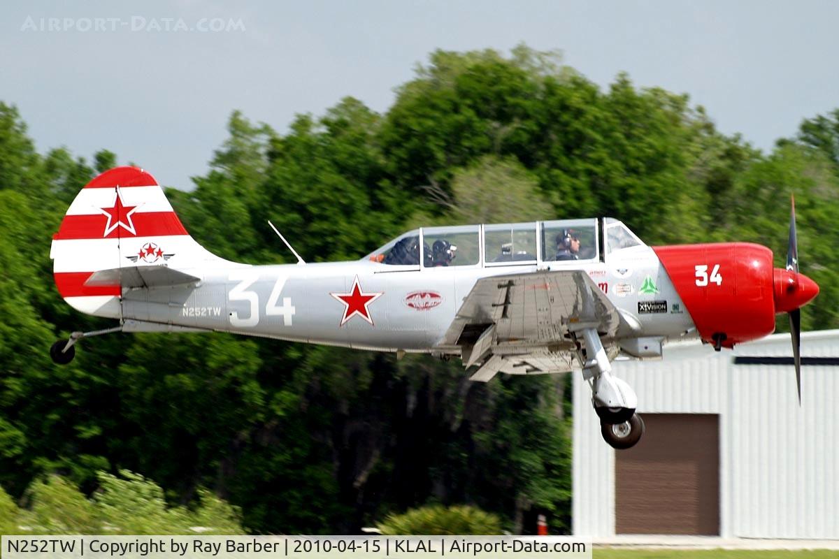N252TW, 2002 Yakovlev (Aerostar) Yak-52TW C/N 0212301, Yakovlev Yak-52TW [0212301] Lakeland-Linder~N 15/04/2010