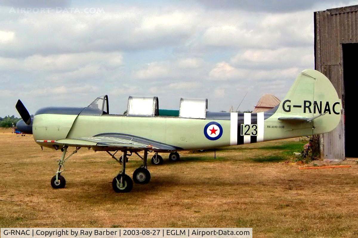 G-RNAC, 1988 Bacau Yak-52 C/N 888912, Yakovlev Yak-52 [888912] White Waltham~G 27/08/2003
