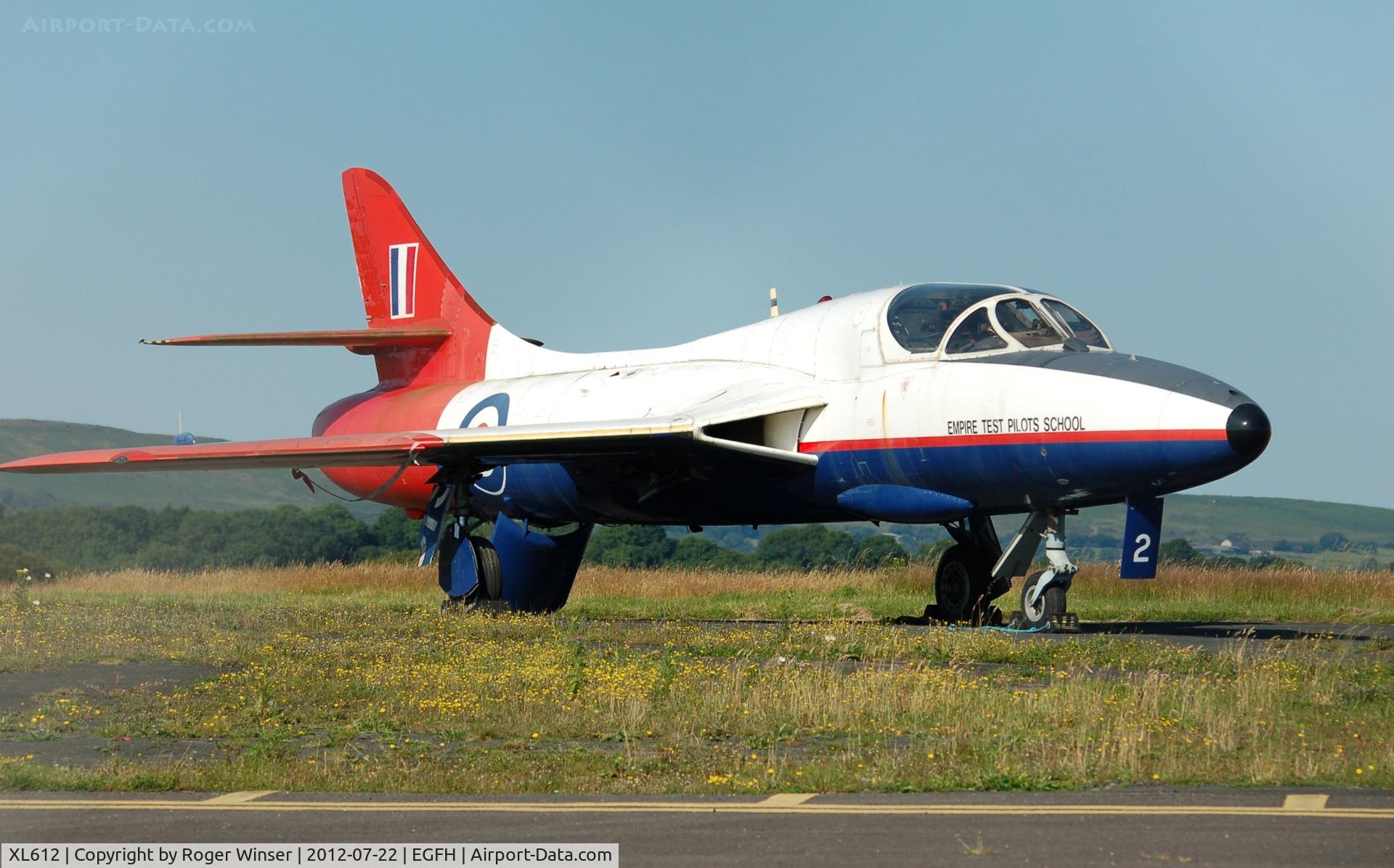 XL612, 1958 Hawker Hunter T.7 C/N 41H-695346, Swansea Airport's 