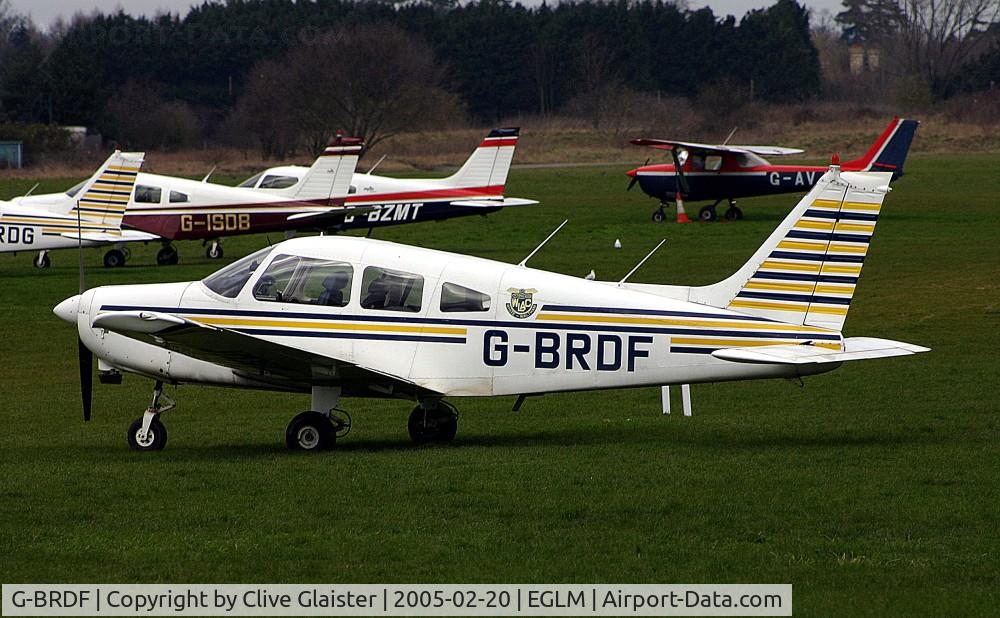 G-BRDF, 1977 Piper PA-28-161 Cherokee Warrior II C/N 28-7716085, Ex: N1139Q > G-BRDF - Originally owned to, West London Aero Services Ltd in June 1989 and currently owned to, White Waltham Airfield Ltd since May 1993.