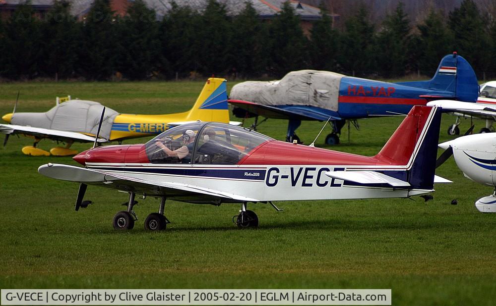 G-VECE, 2001 Robin R-2120U Alpha C/N 355, Ex: F-WZZY > G-VECE > RP-C3542 - Originally and currently with, Mistral Aviation Ltd since May 2001. To RP-C3542 July 2007.
