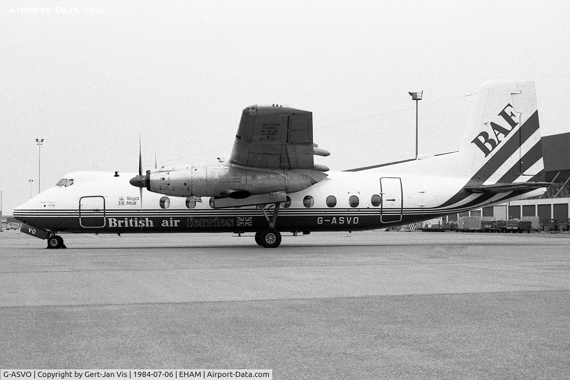 G-ASVO, 1964 Handley Page HPR-7 Herald 214 C/N 185, Parked at A-ramp