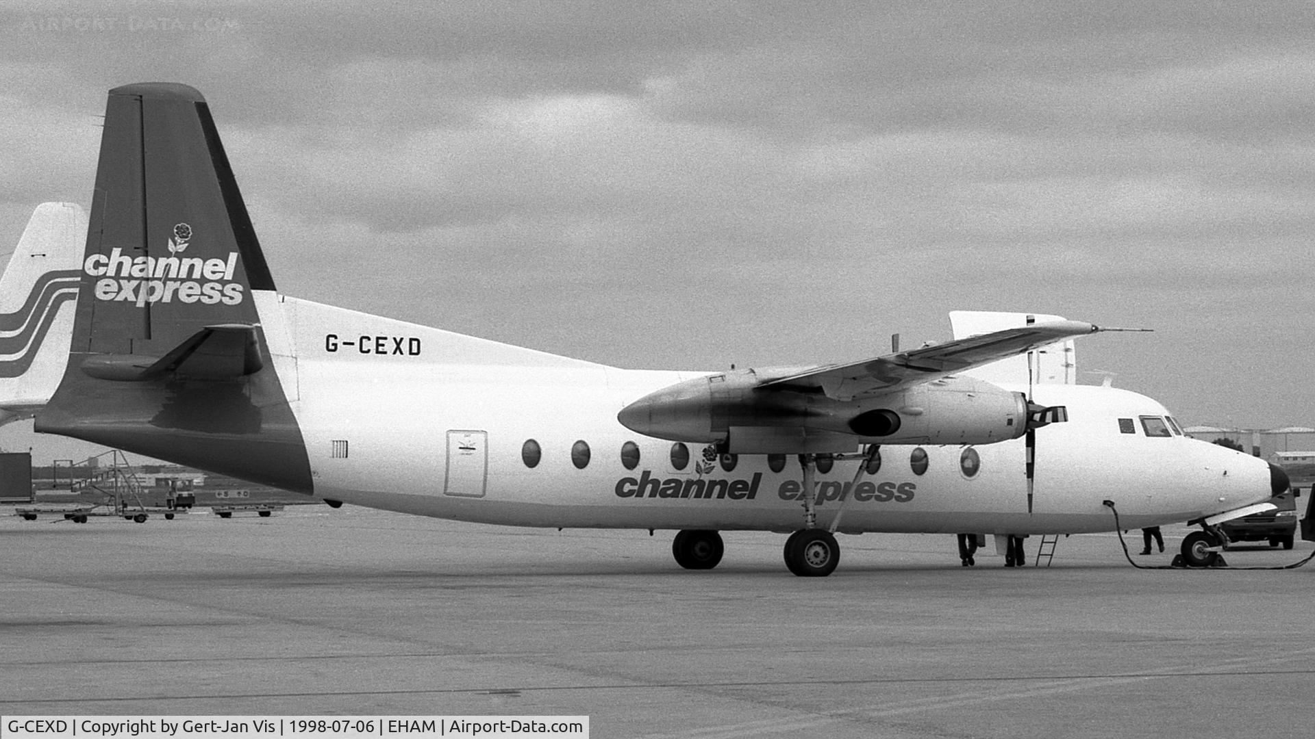 G-CEXD, 1968 Fokker F.27-600 Friendship C/N 10351, Just arrived at A-ramp