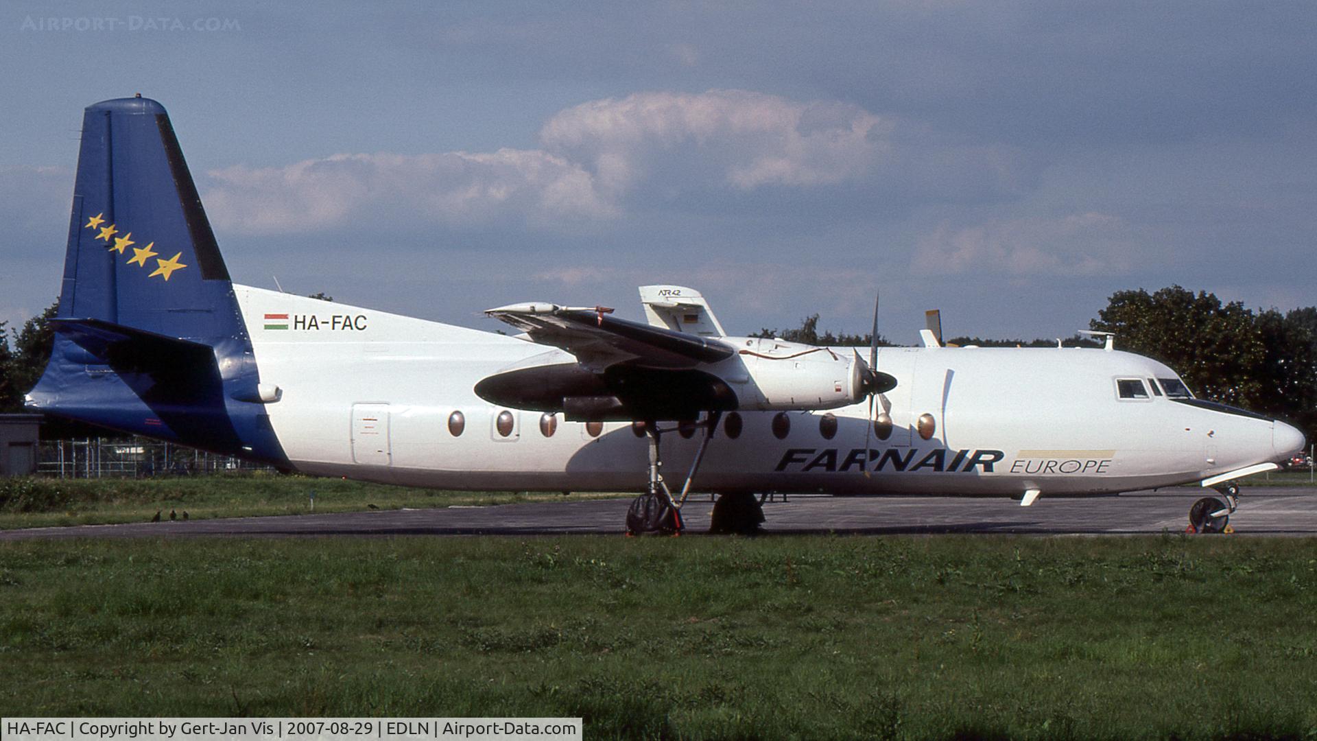 HA-FAC, 1967 Fokker F-27-500 Friendship C/N 10341, Parked