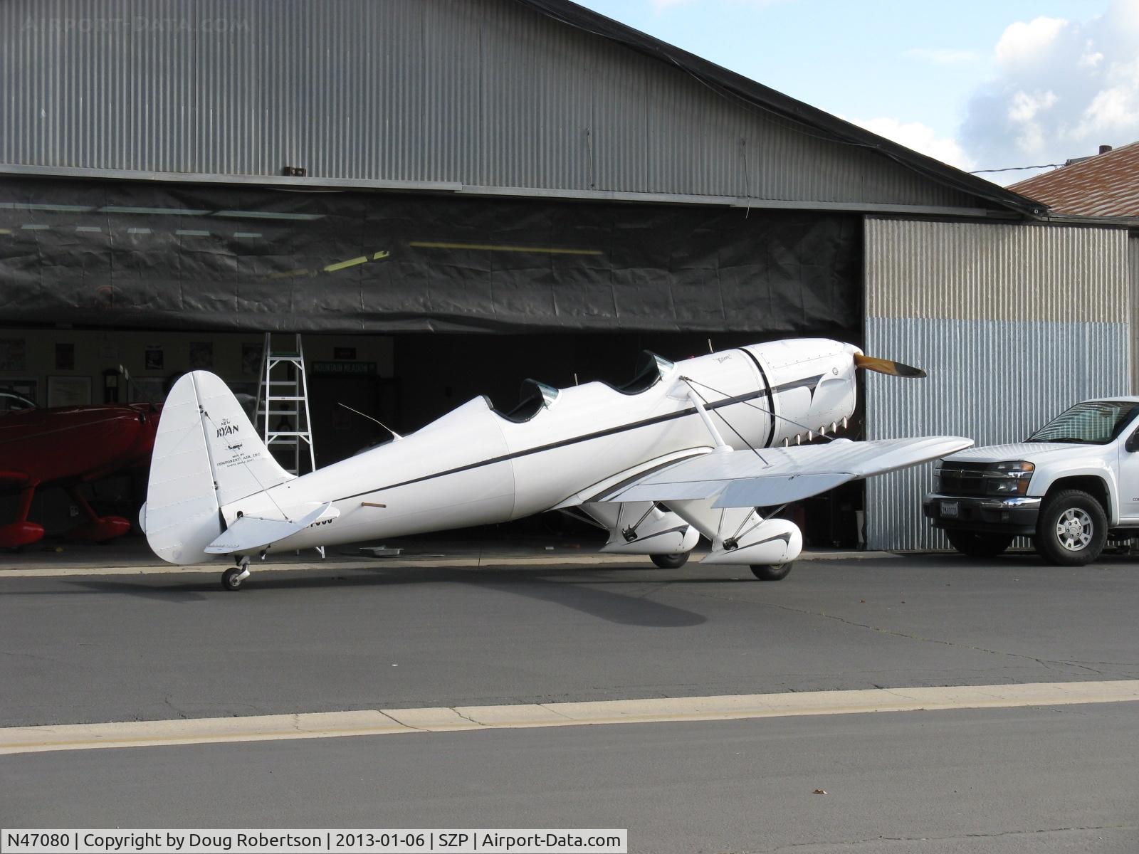 N47080, 1942 Ryan Aeronautical ST3KR C/N 1391, 1942 Ryan Aeronautical ST-3KR 'Eileen', Fairchild 6-410 inverted in-line 165 Hp, Experimental class, outside hangar