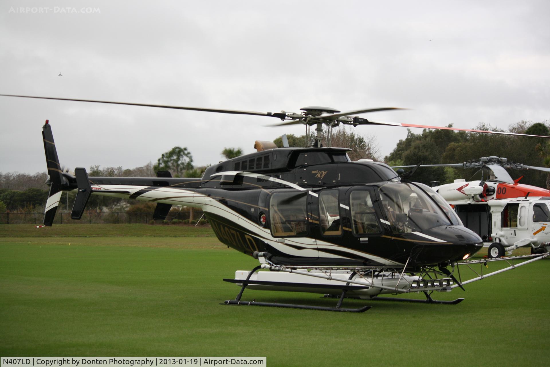 N407LD, 2003 Bell 407 C/N 53583, Bell 407 (N407LD) of Lee County Mosquito Control lands at JetBlue Park for the American Heroes Air Show