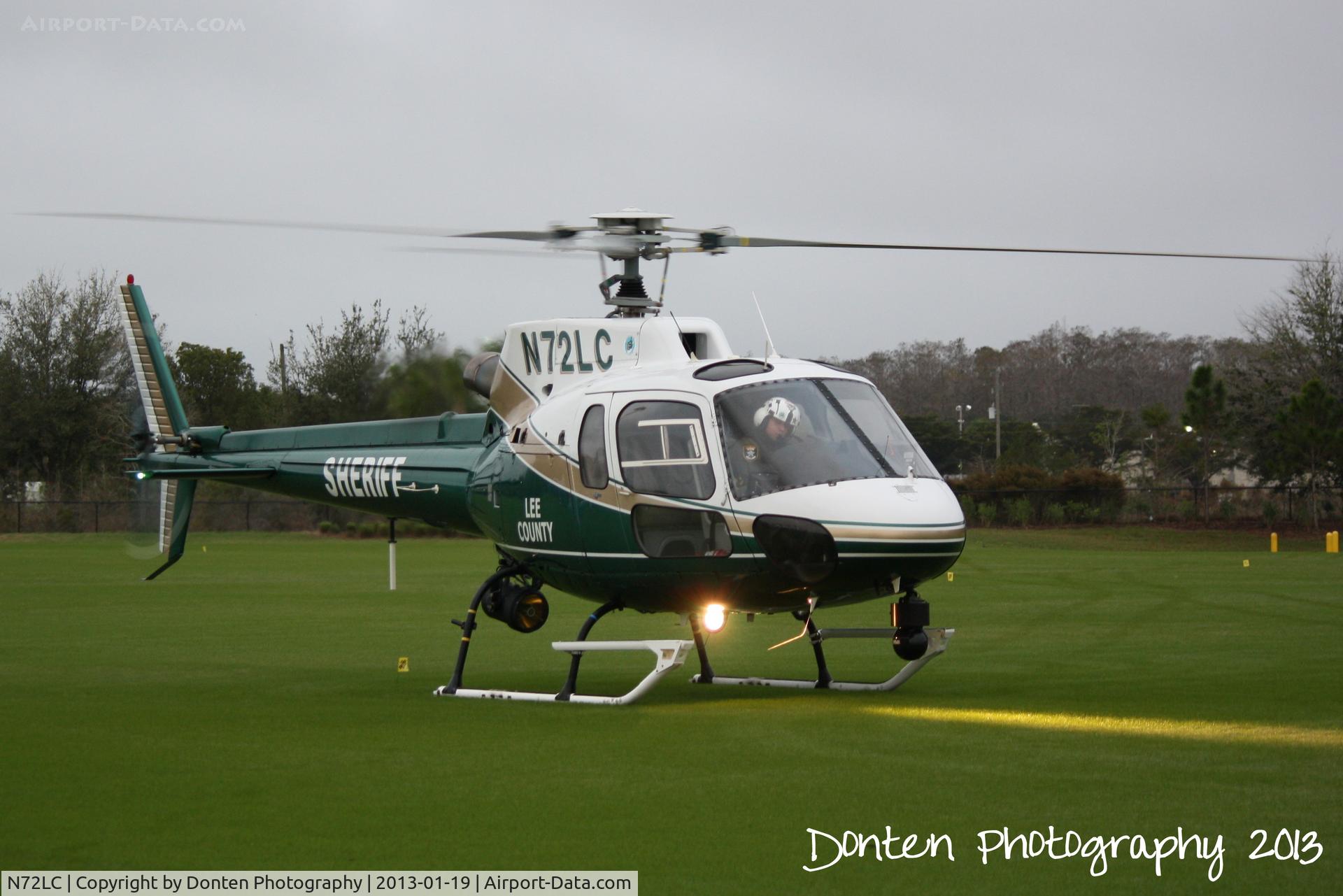N72LC, 1992 Eurocopter AS-350B-2 Ecureuil C/N 2628, Lee County Sheriff's Office Aviation Unit (N72LC) arrives at JetBlue Park for the American Heroes Air Show